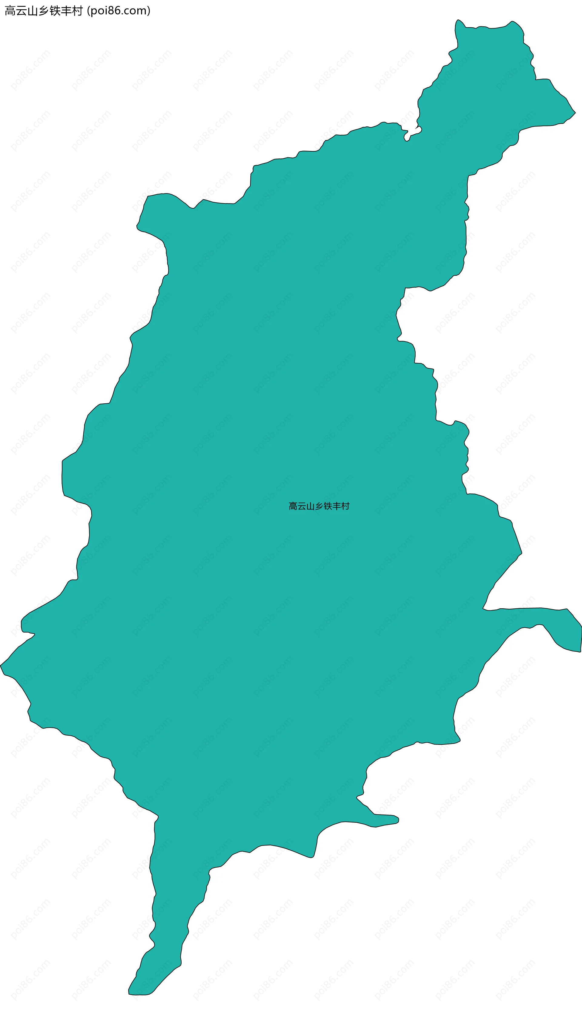 高云山乡铁丰村边界地图