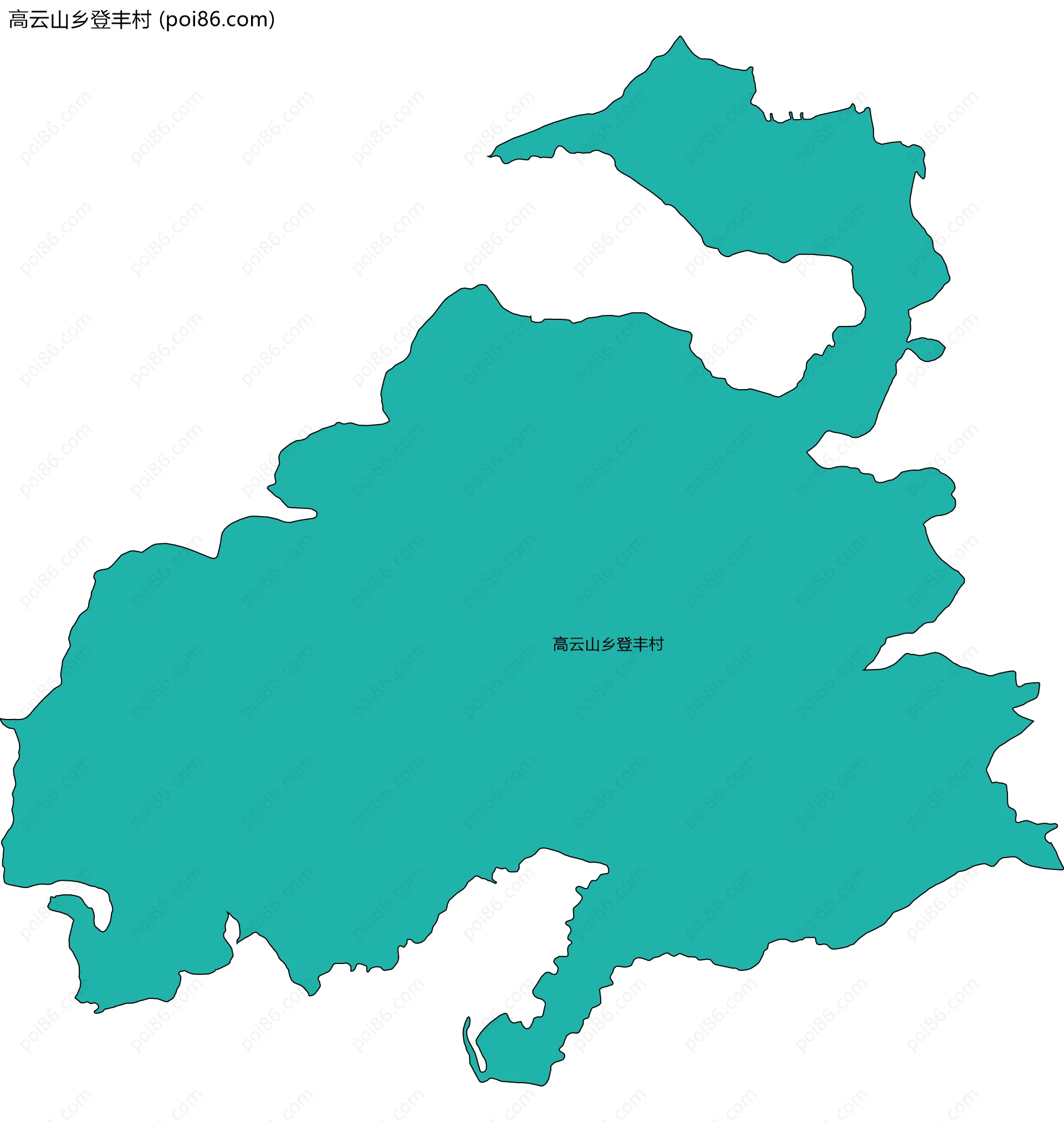 高云山乡登丰村边界地图