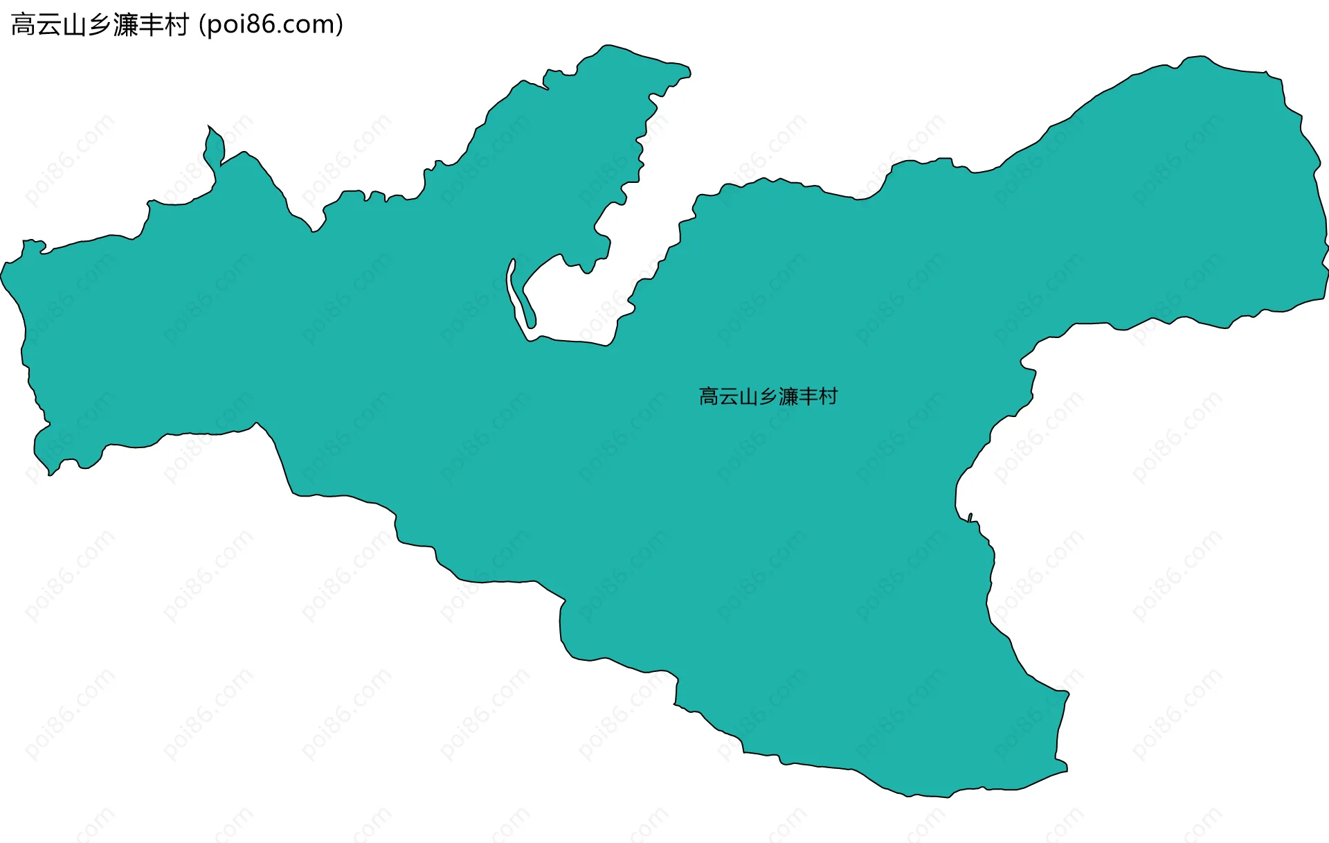 高云山乡濂丰村边界地图