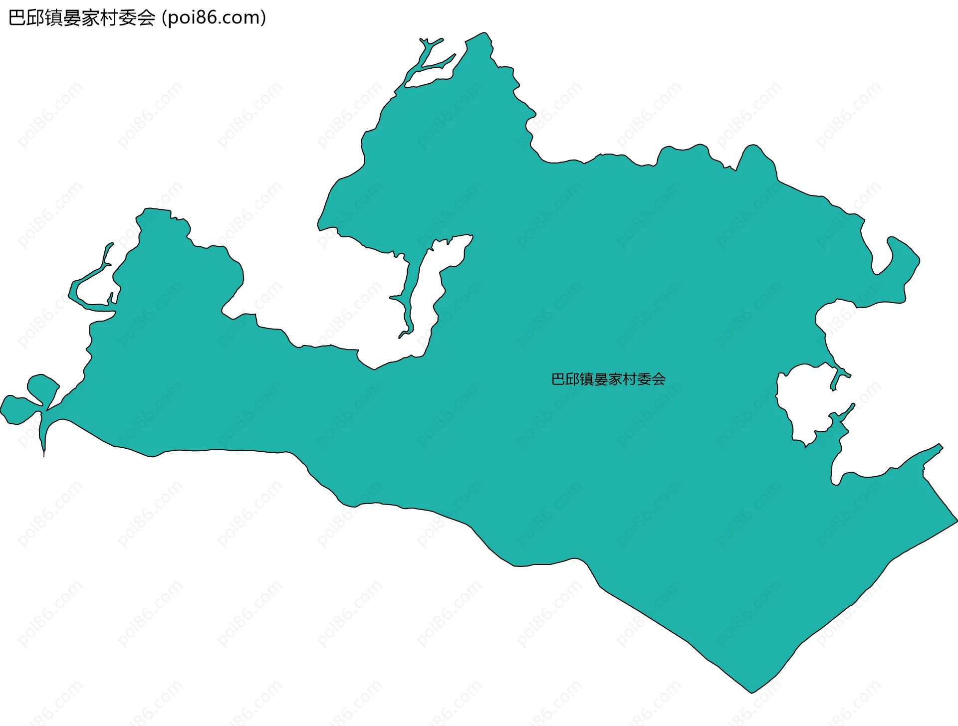 巴邱镇晏家村委会边界地图