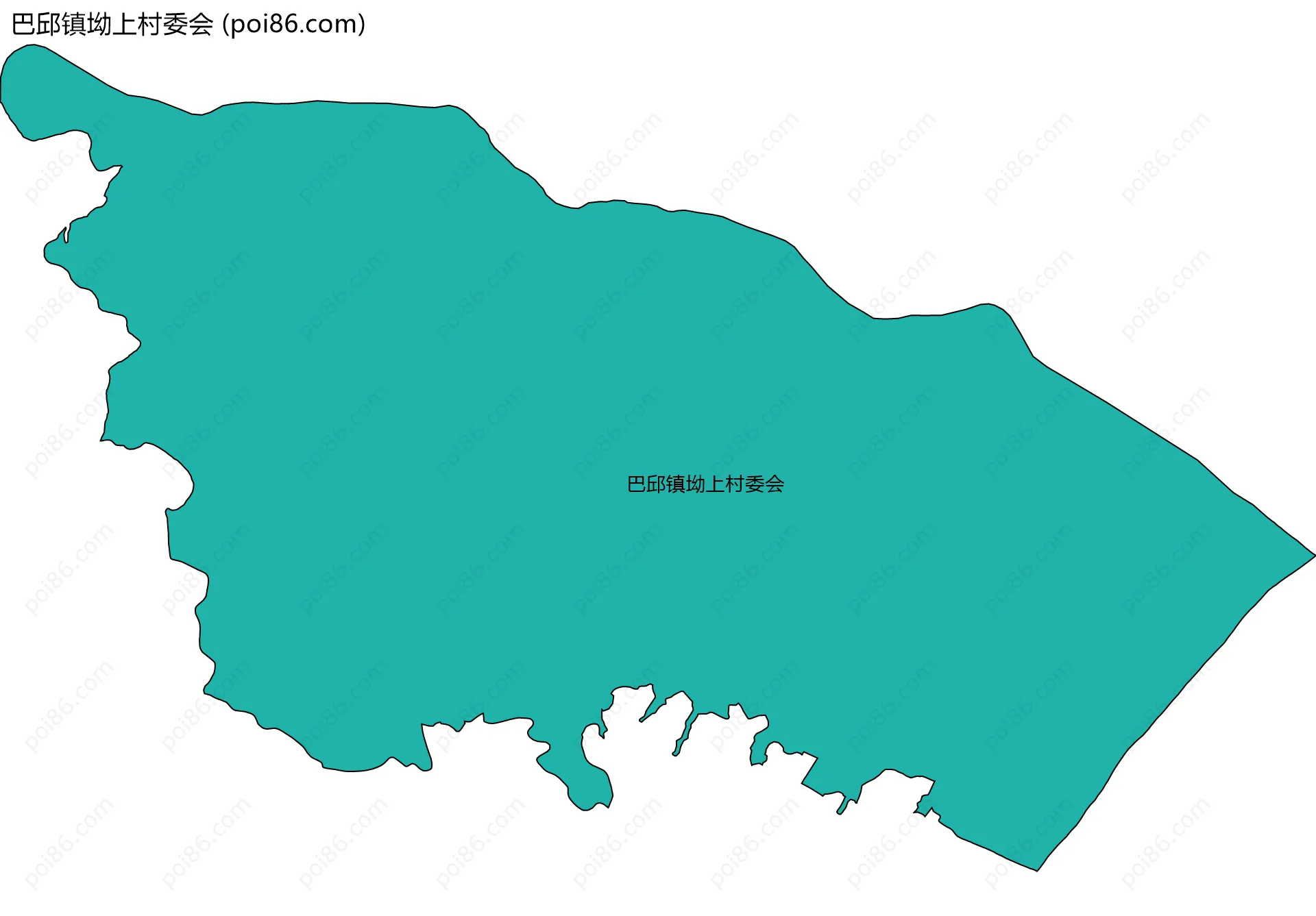 巴邱镇坳上村委会边界地图