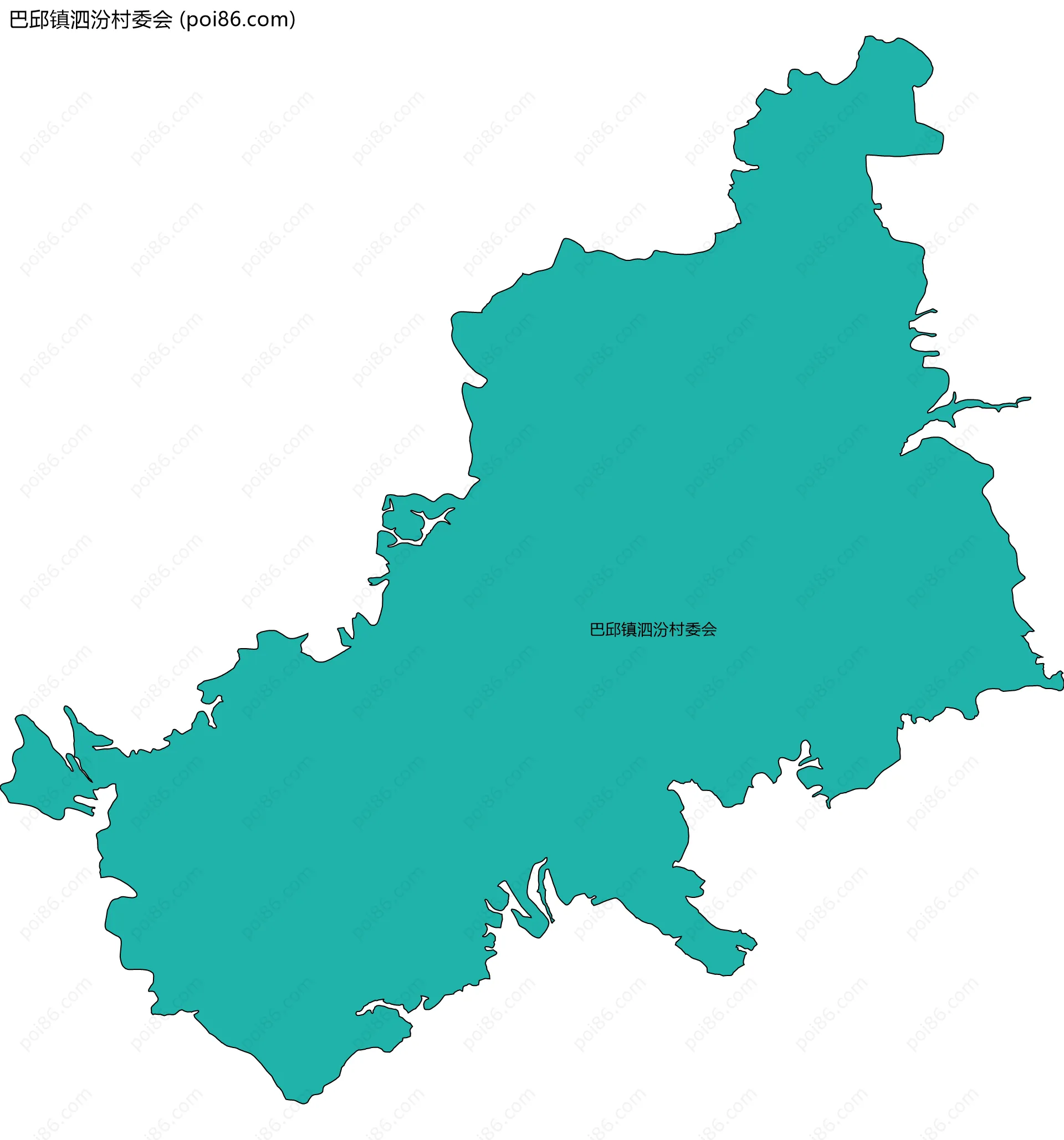 巴邱镇泗汾村委会边界地图