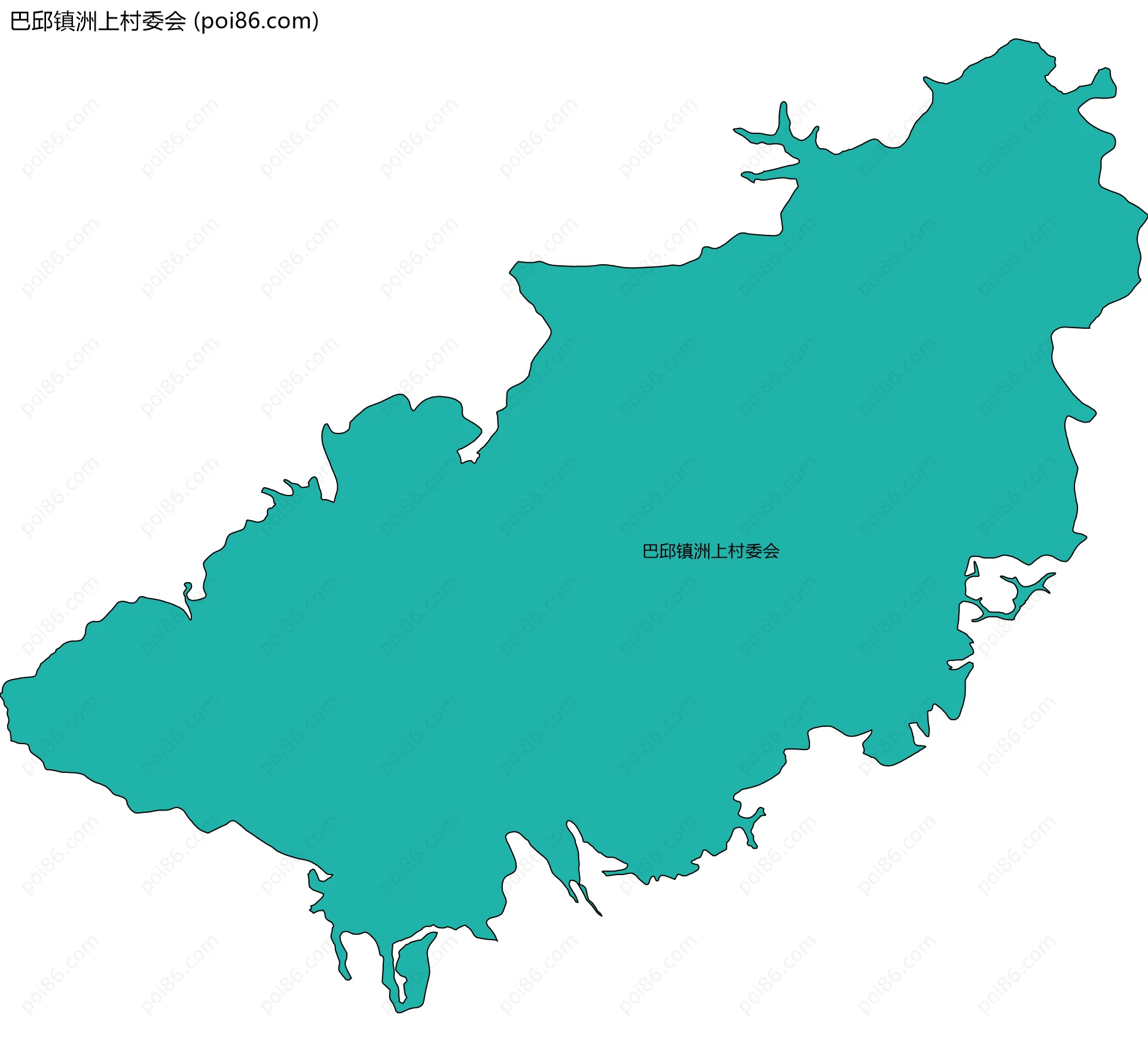 巴邱镇洲上村委会边界地图