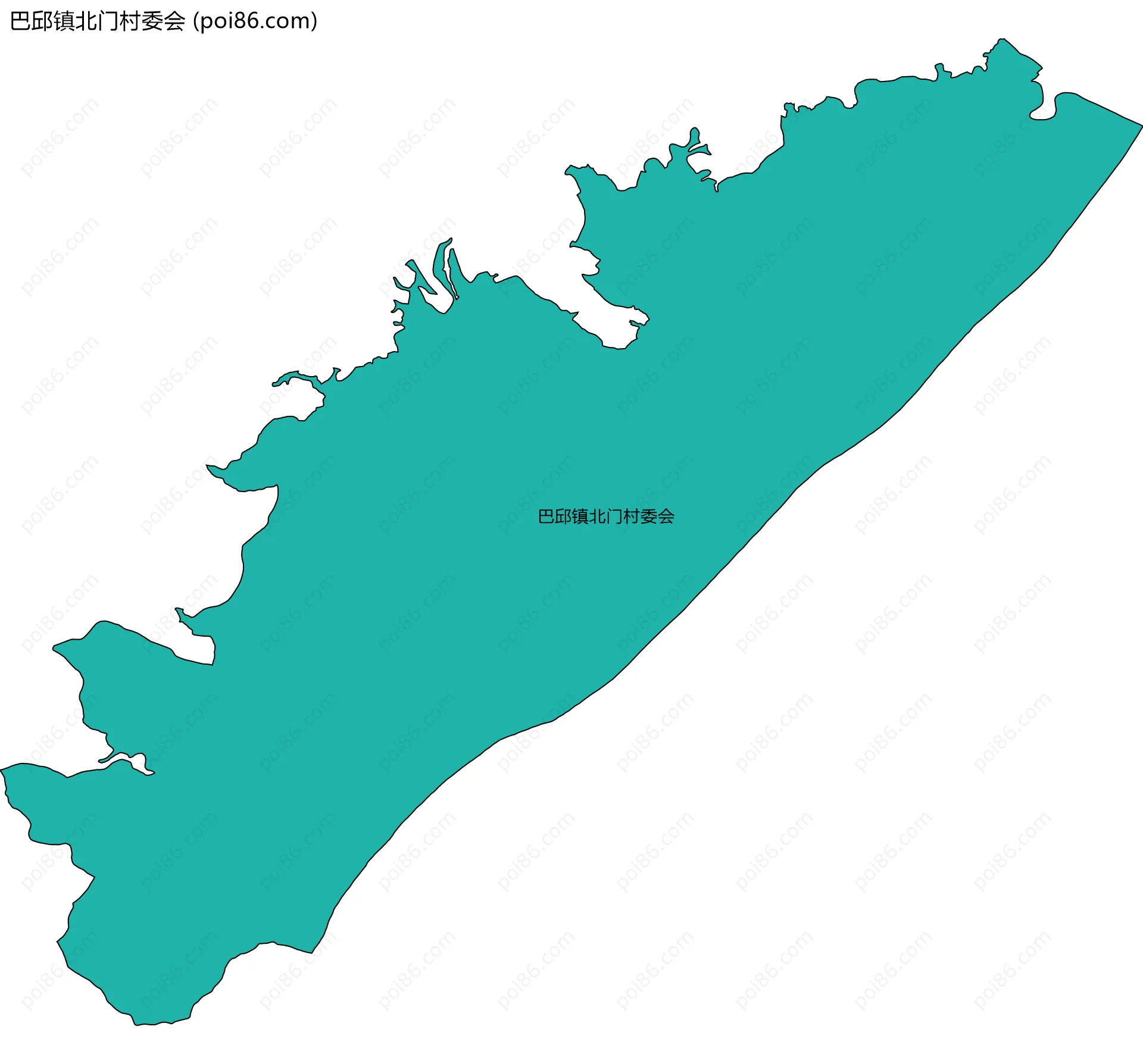 巴邱镇北门村委会边界地图