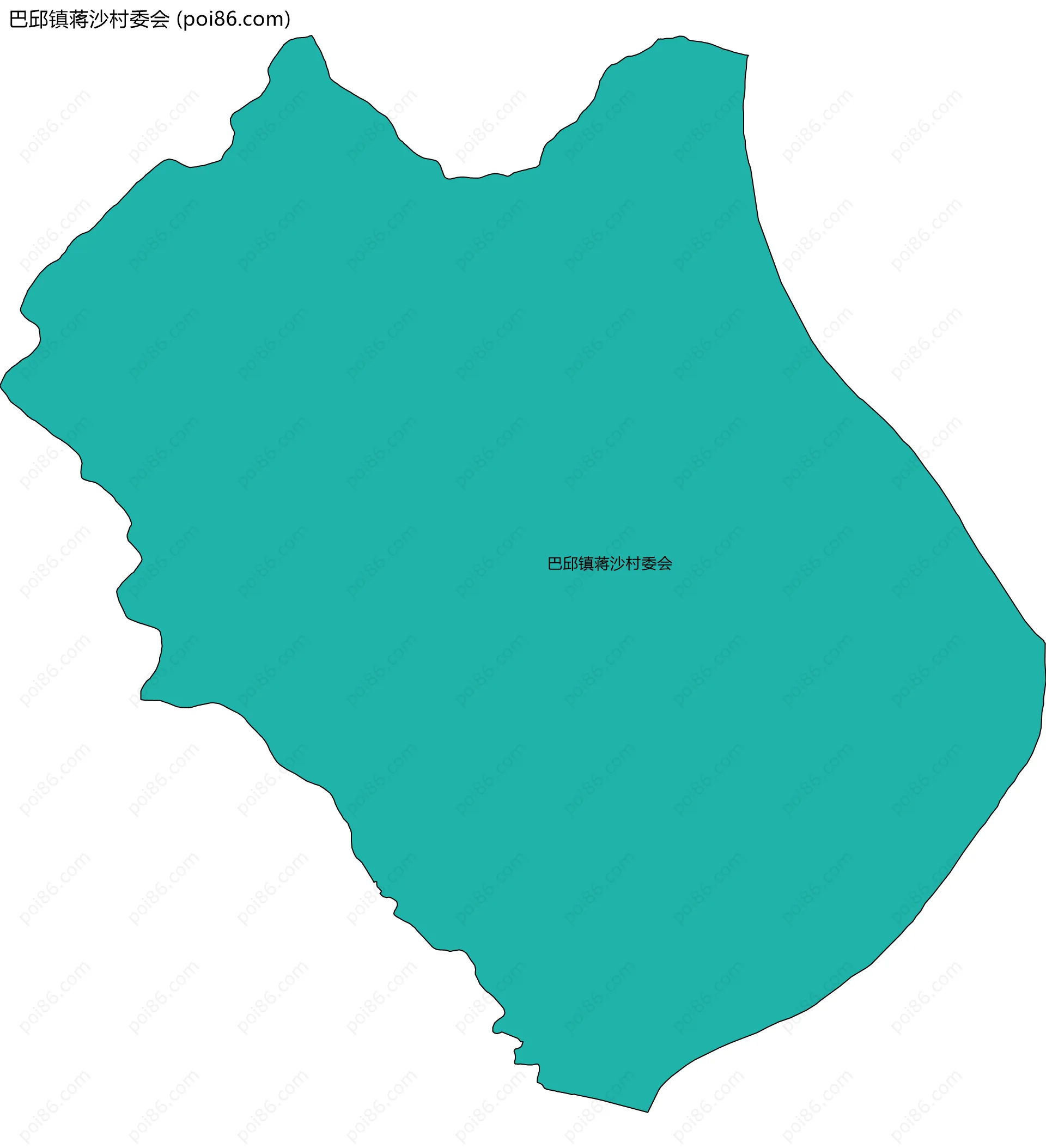 巴邱镇蒋沙村委会边界地图