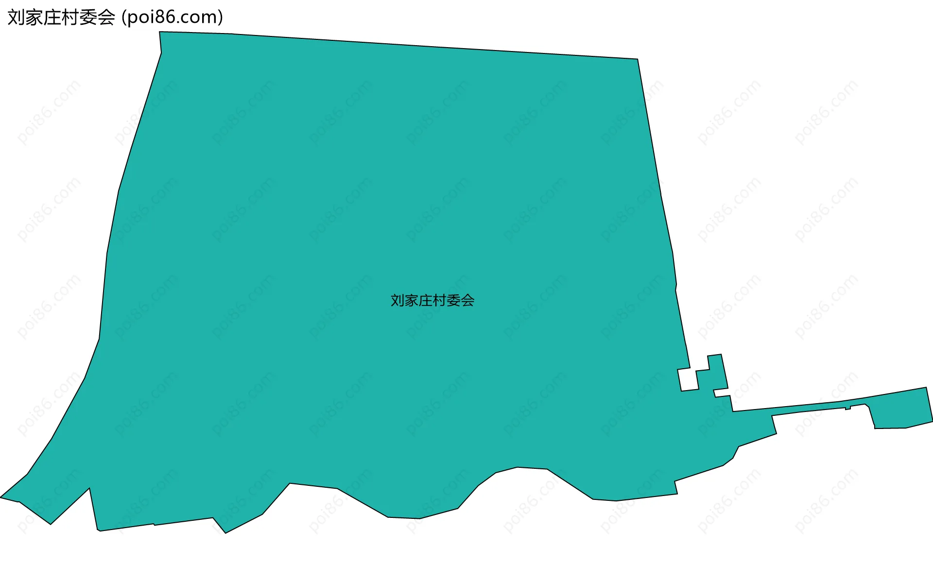 刘家庄村委会边界地图
