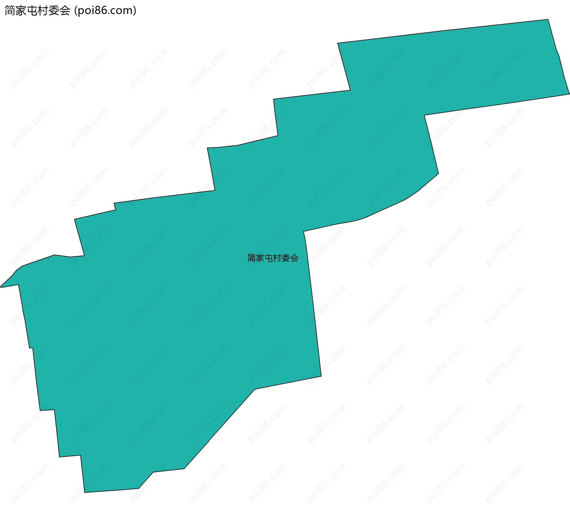 简家屯村委会边界地图