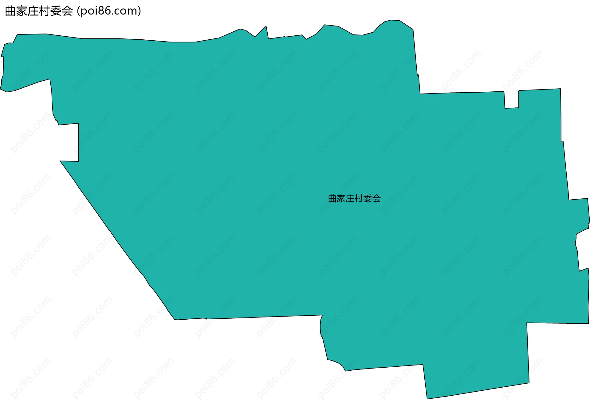 曲家庄村委会边界地图