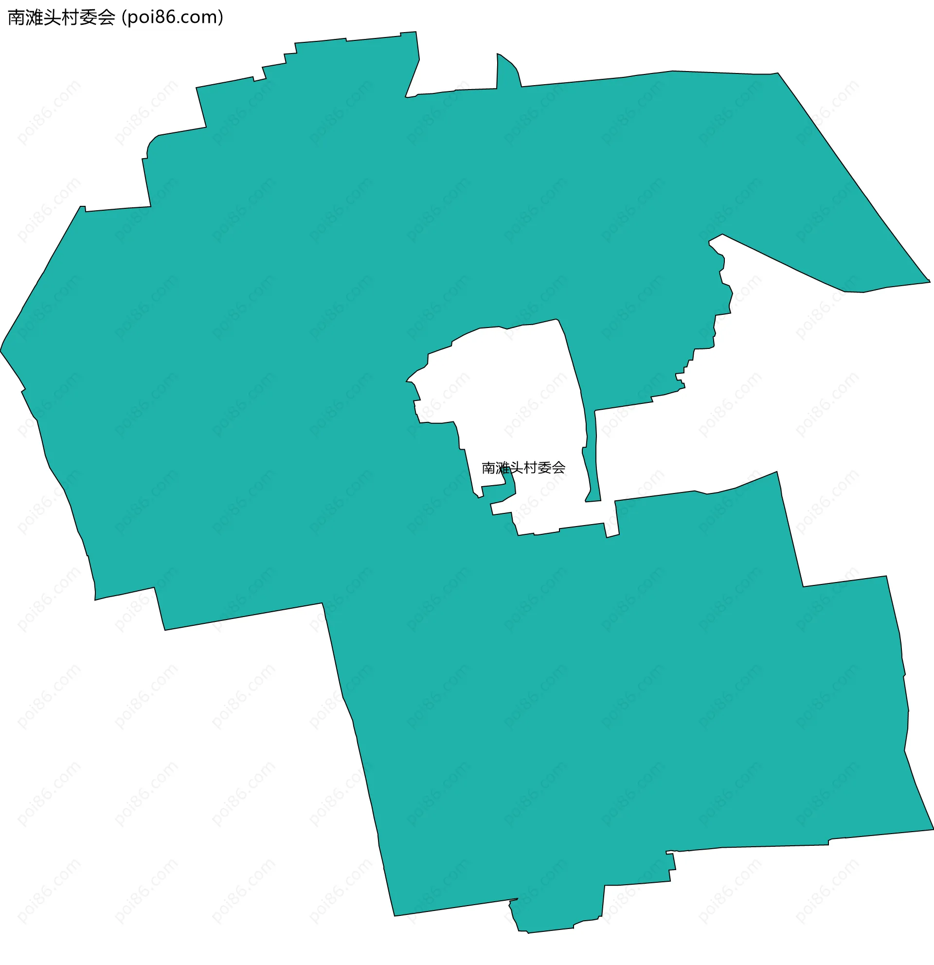 南滩头村委会边界地图