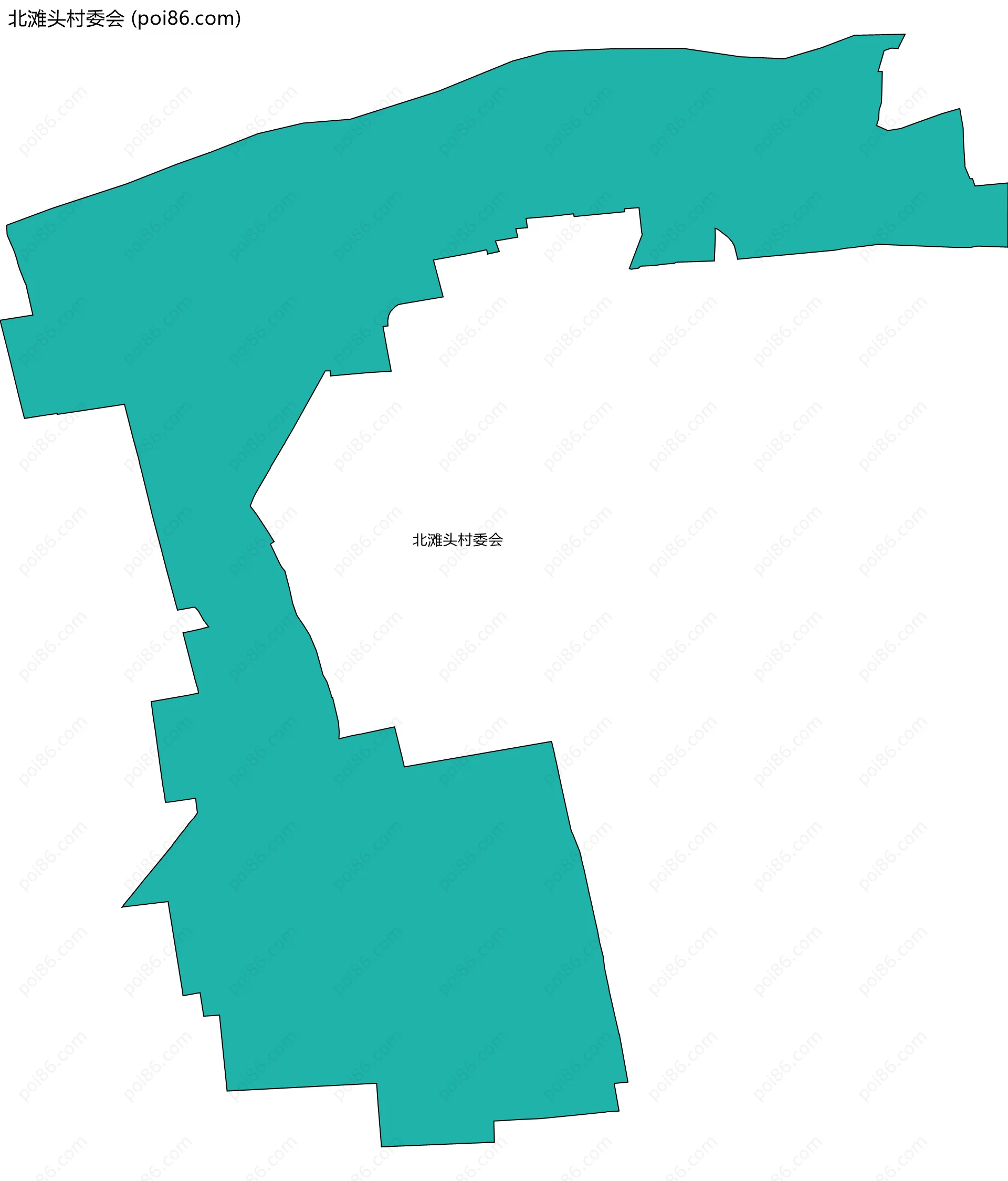 北滩头村委会边界地图