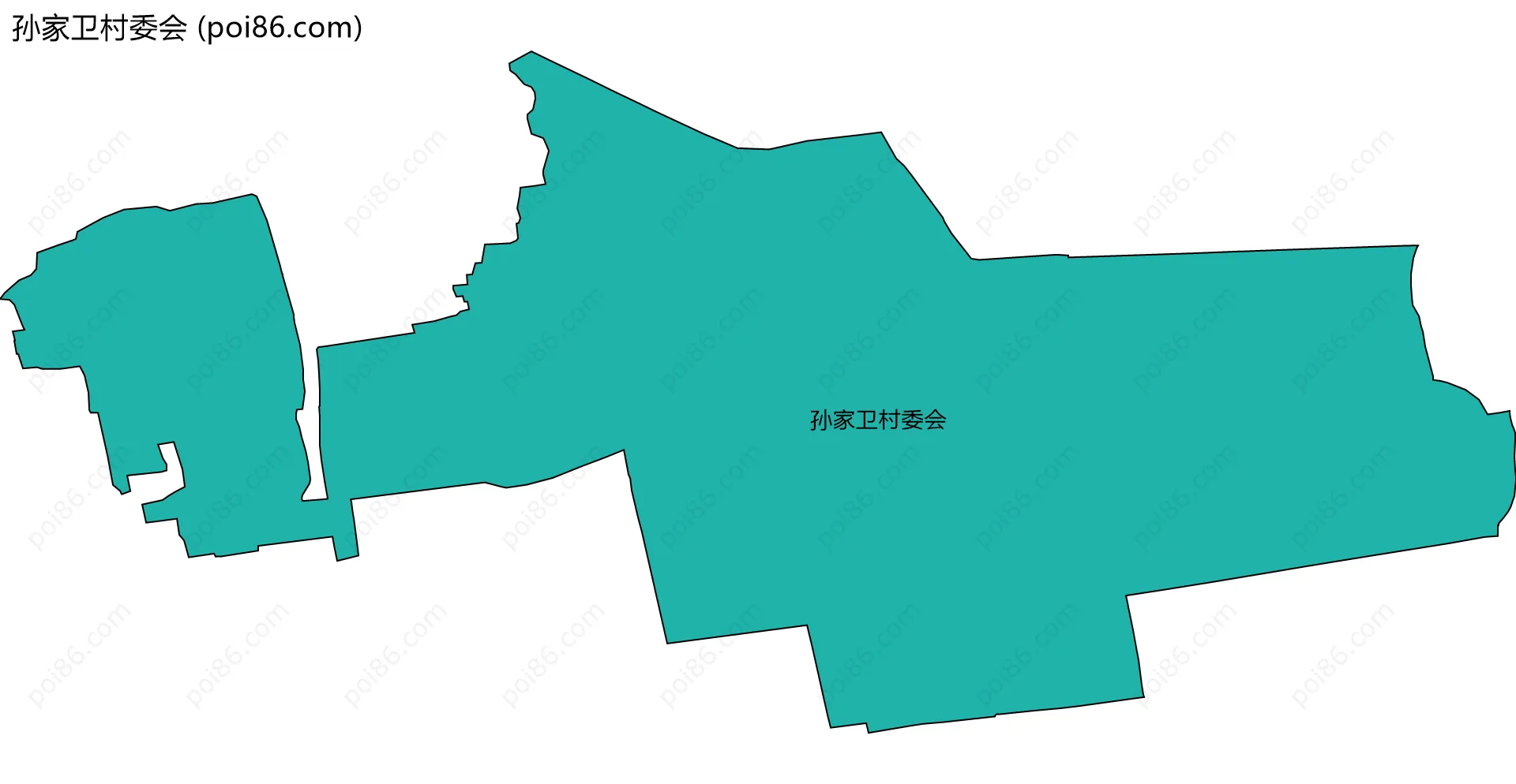 孙家卫村委会边界地图