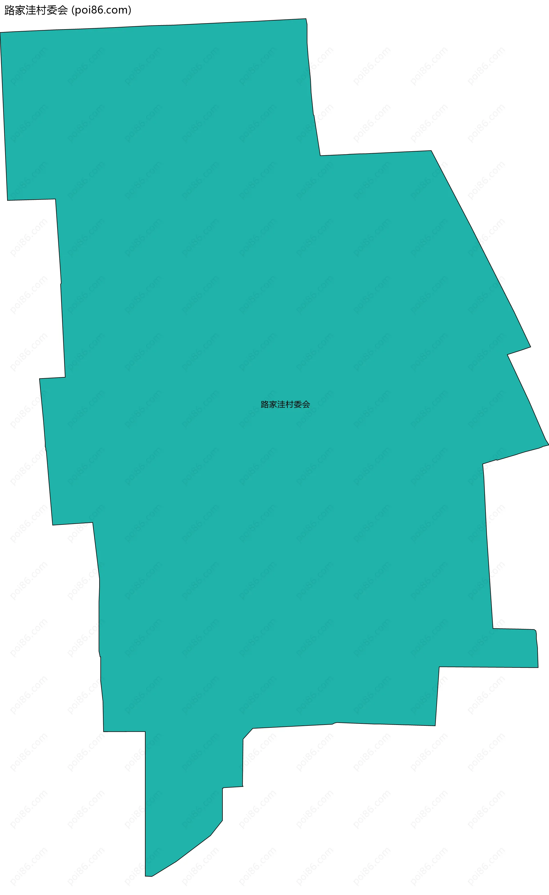 路家洼村委会边界地图