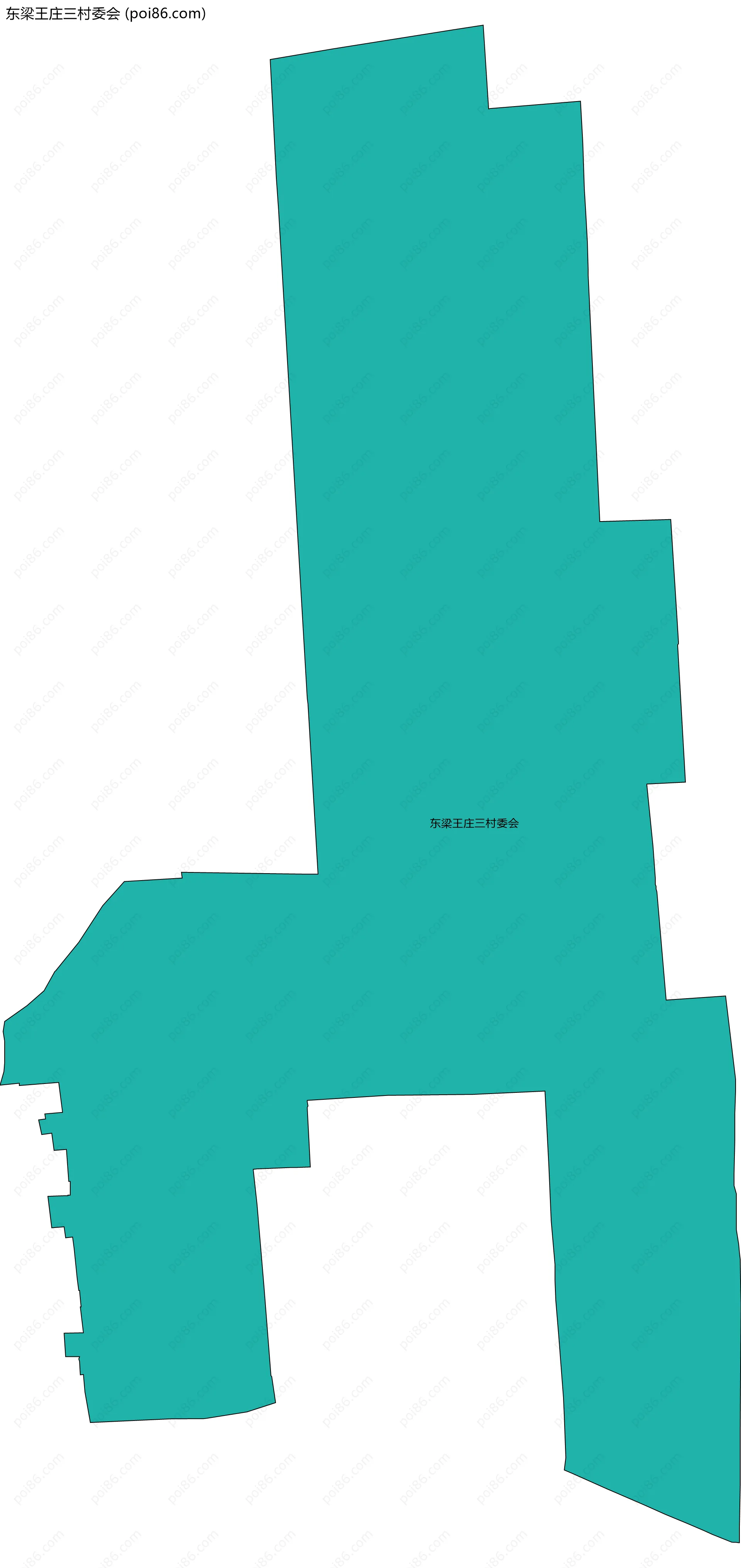 东梁王庄三村委会边界地图