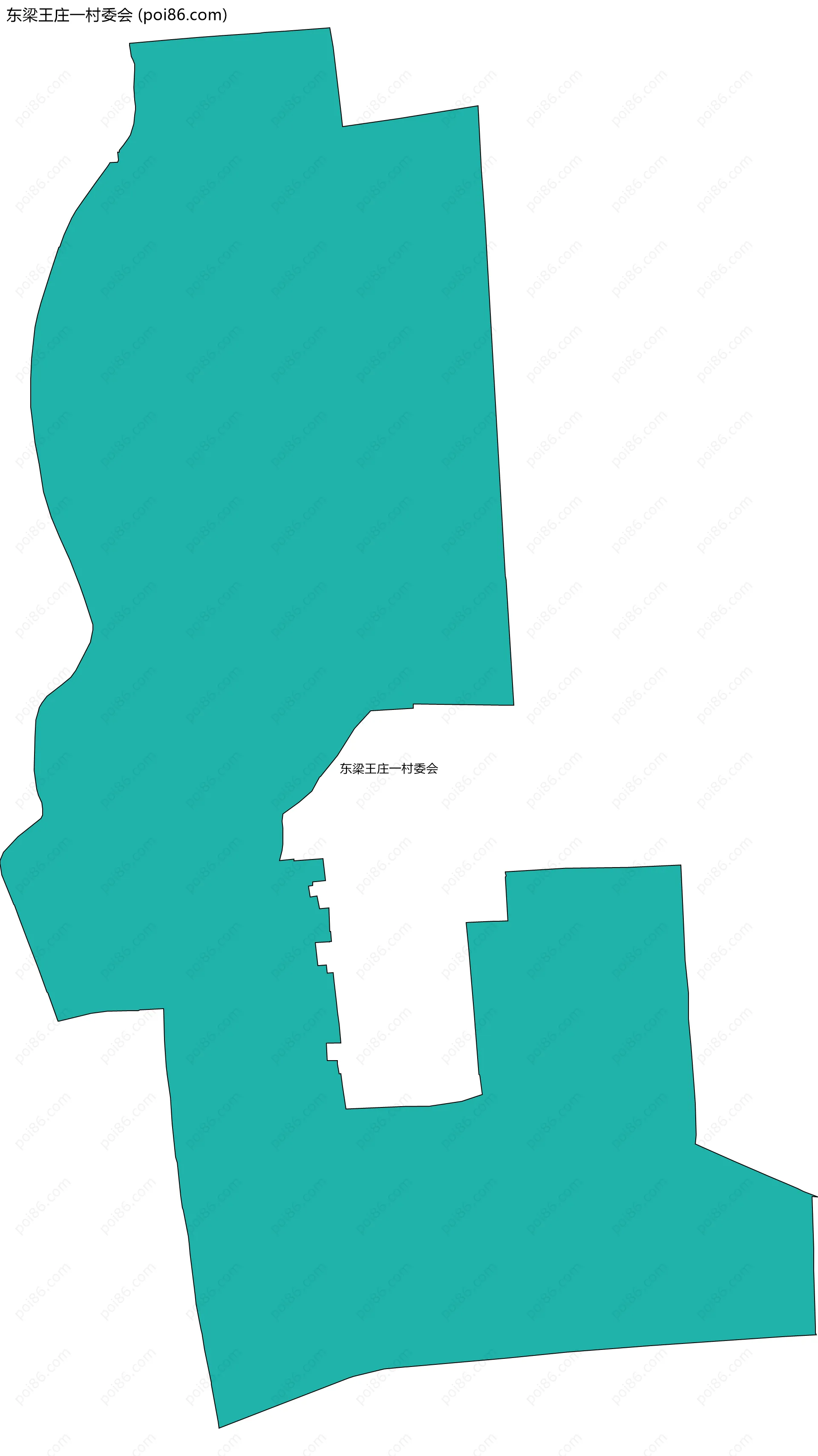 东梁王庄一村委会边界地图