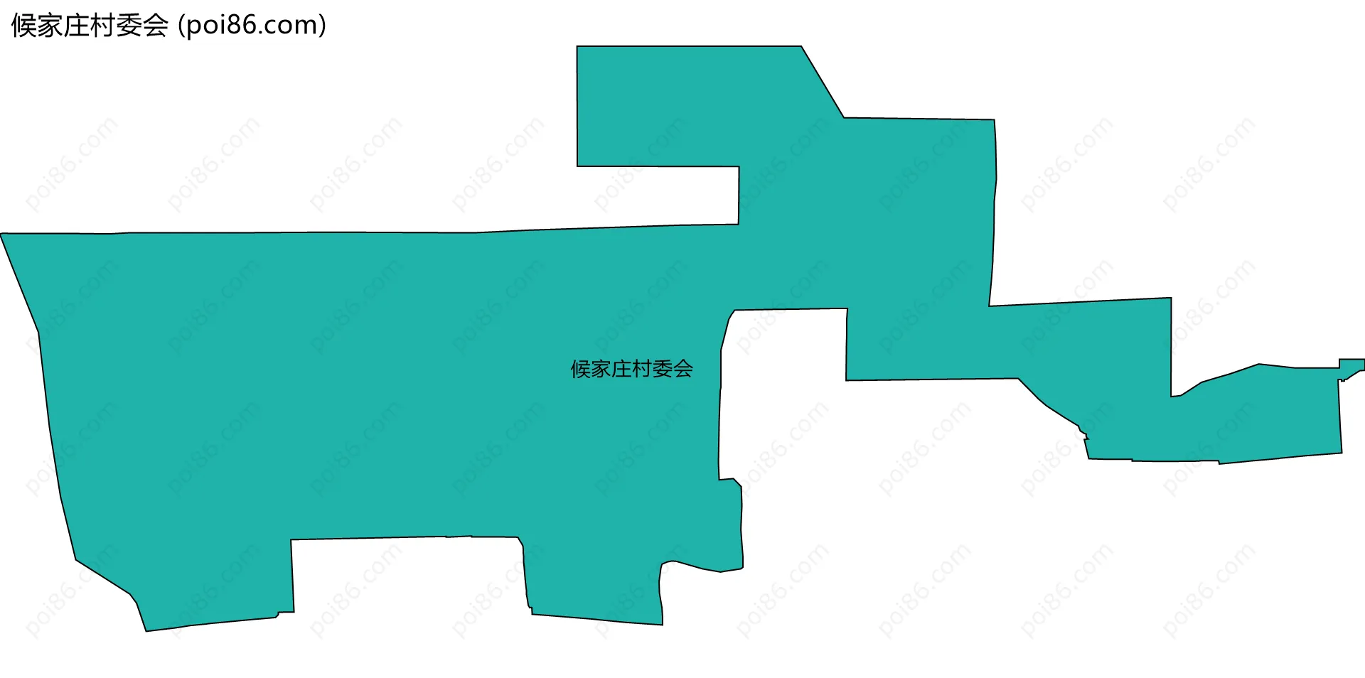 候家庄村委会边界地图