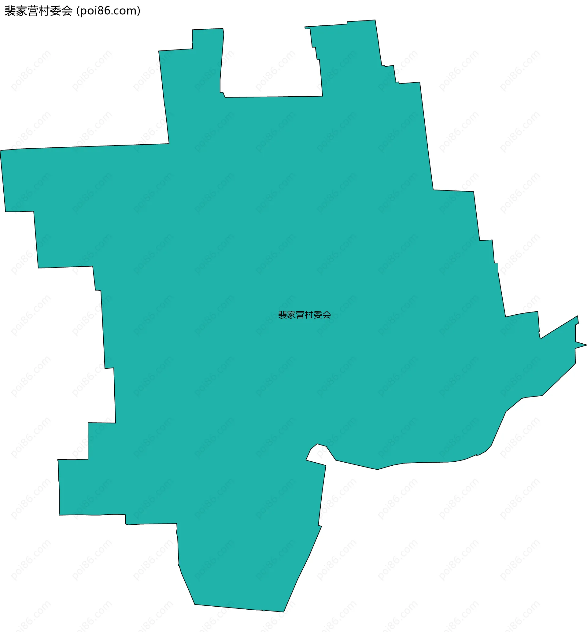 裴家营村委会边界地图