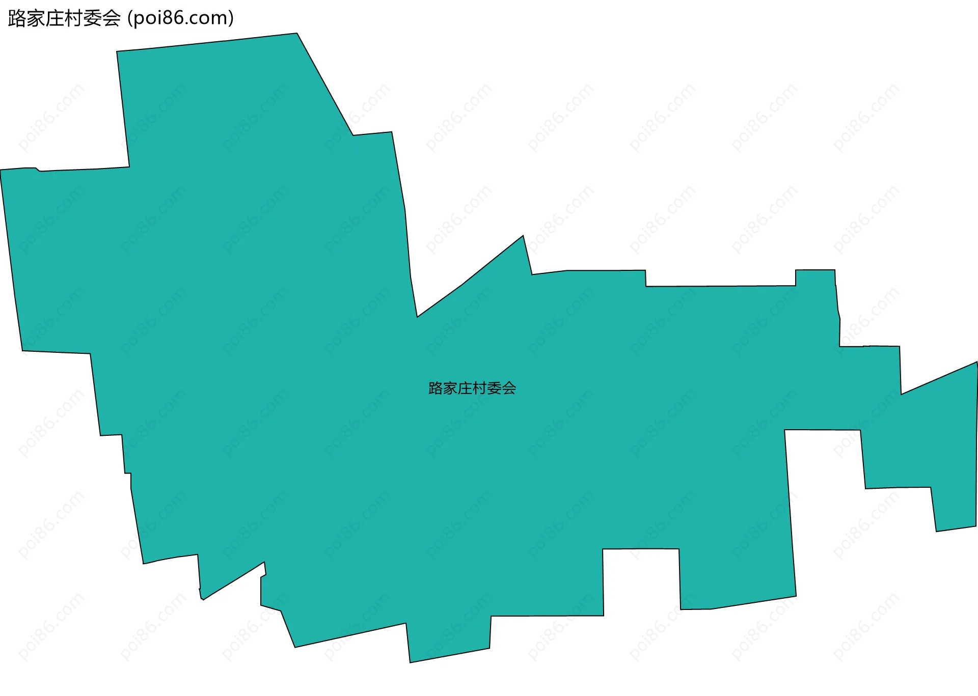 路家庄村委会边界地图