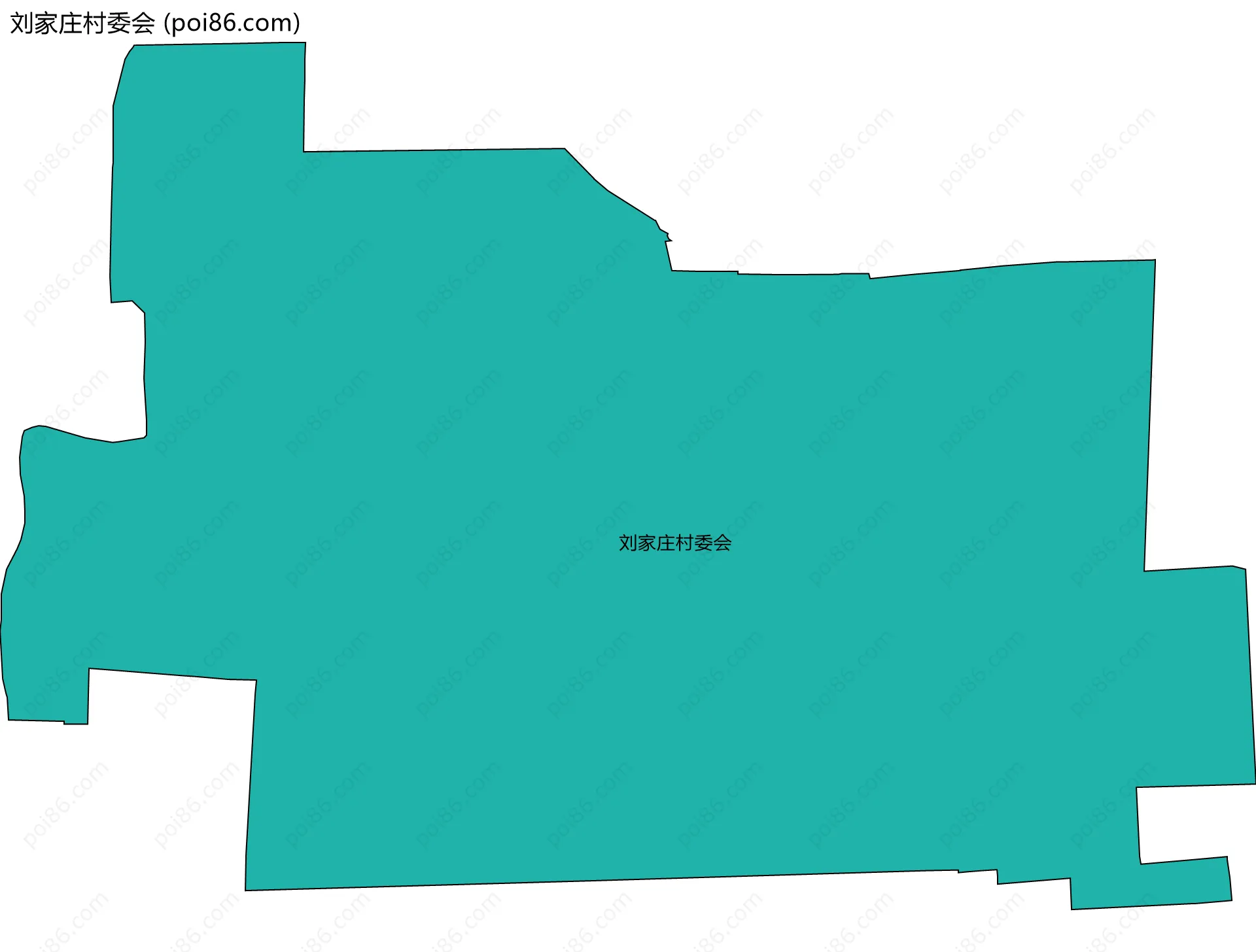 刘家庄村委会边界地图