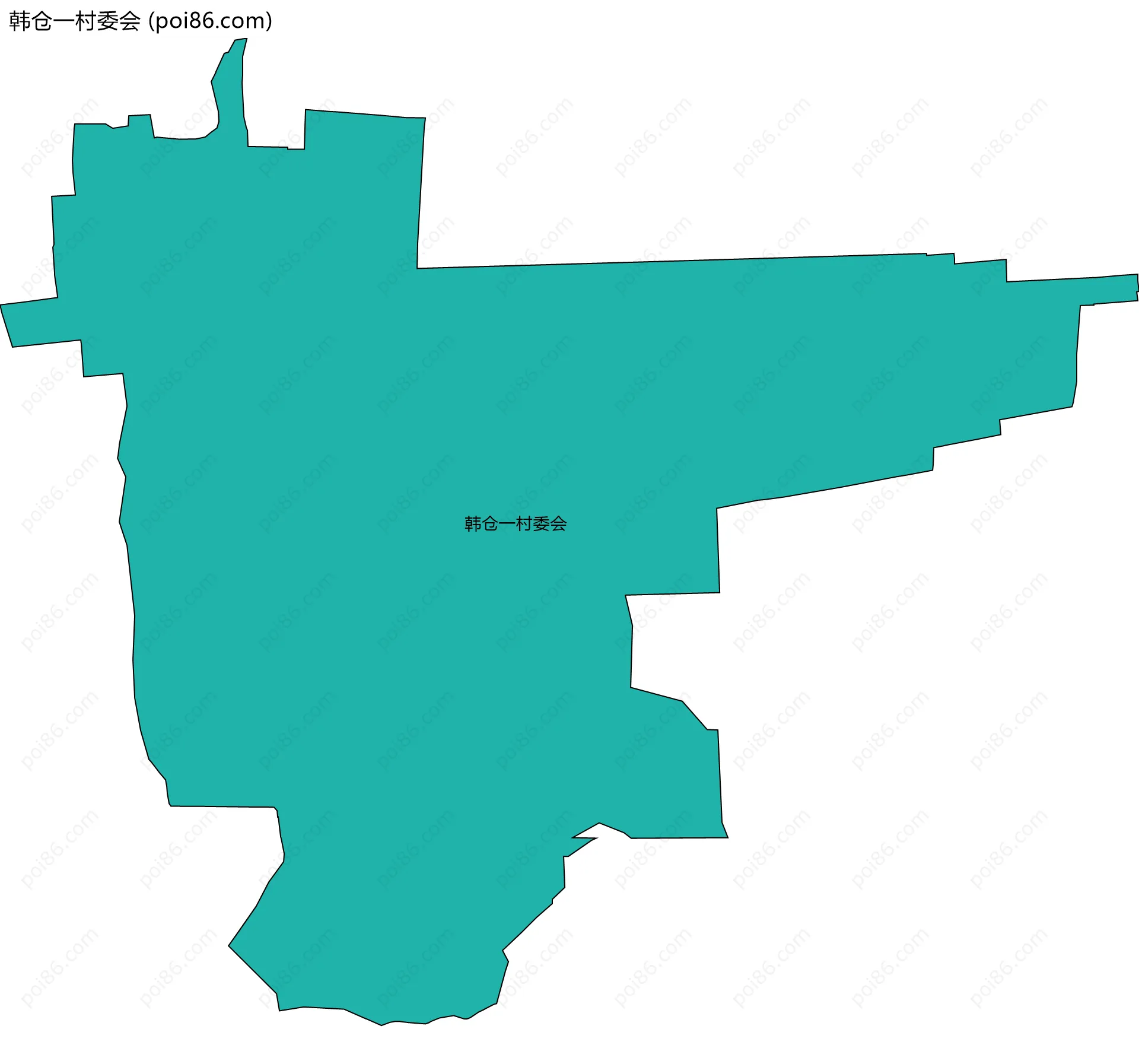 韩仓一村委会边界地图