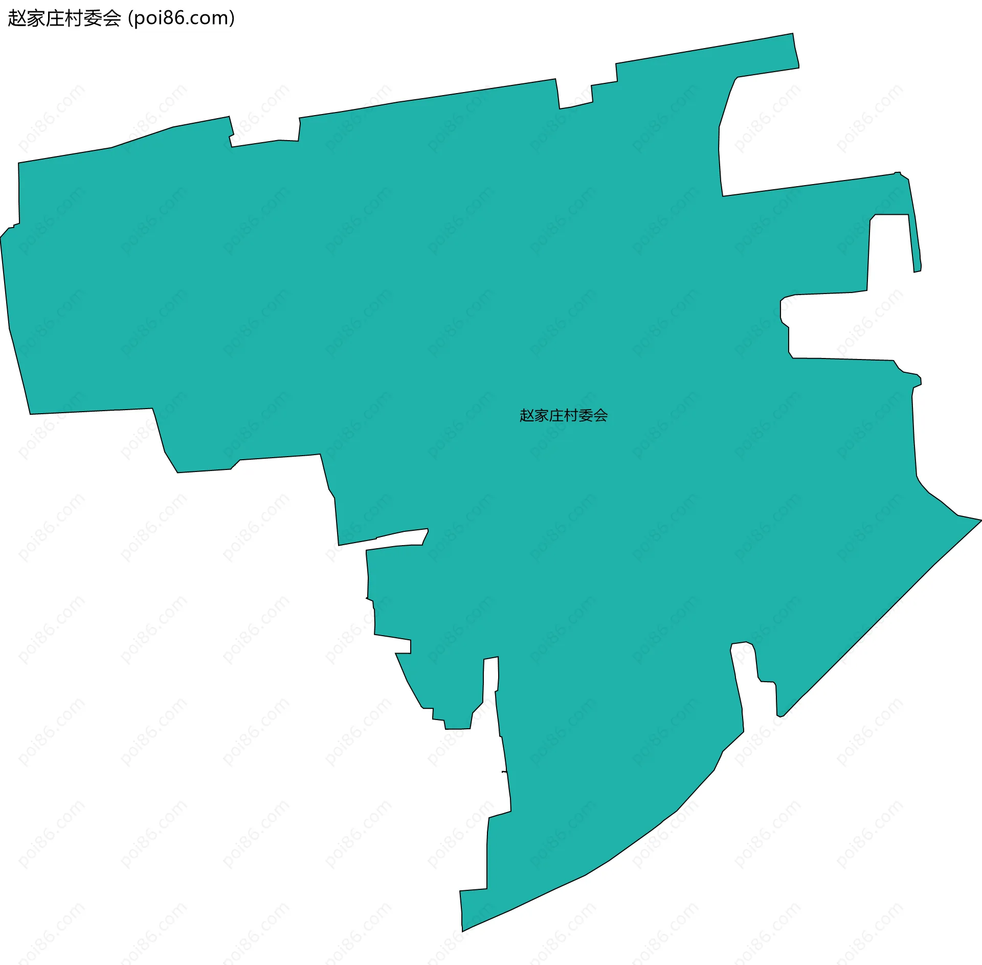 赵家庄村委会边界地图