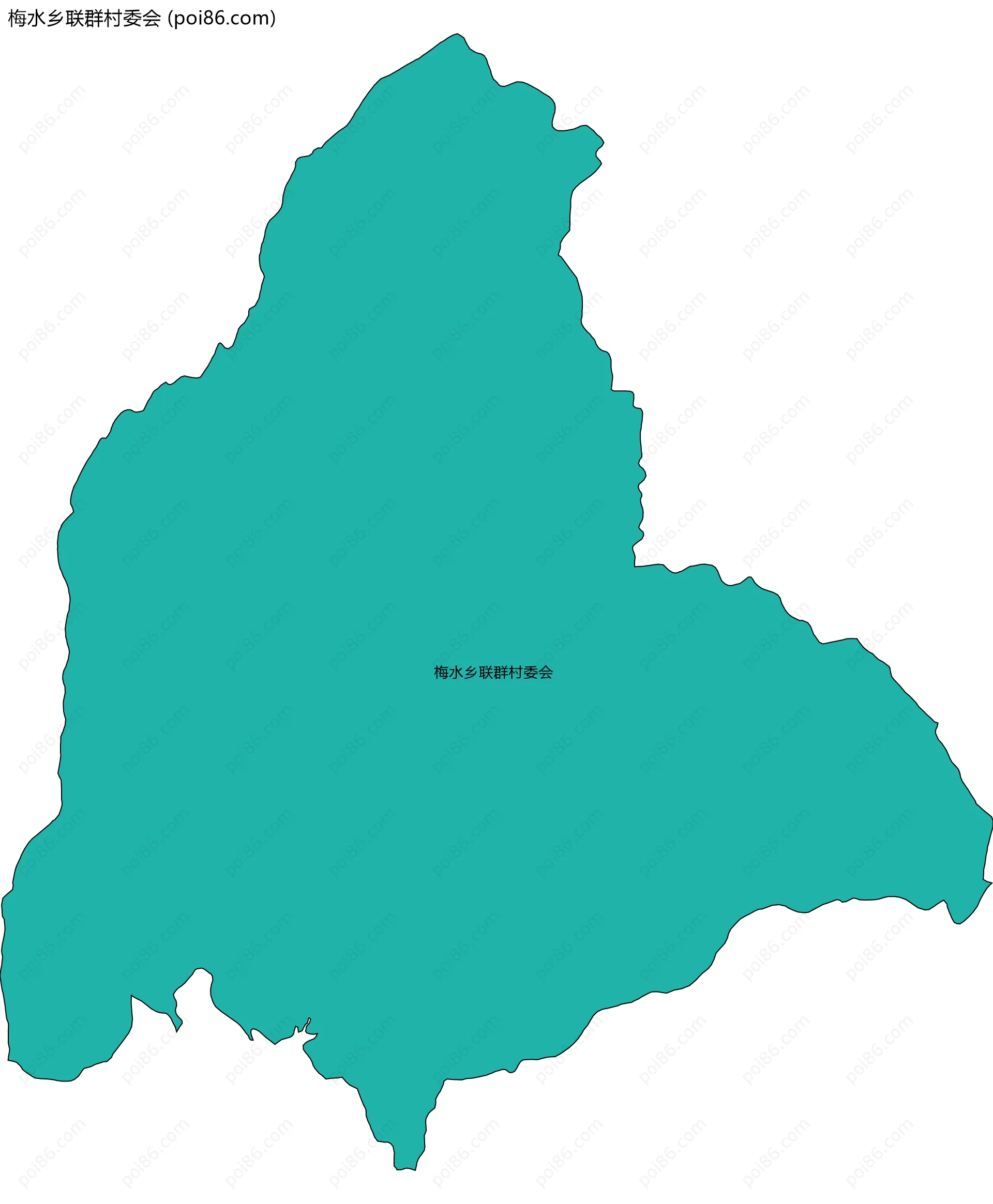 梅水乡联群村委会边界地图