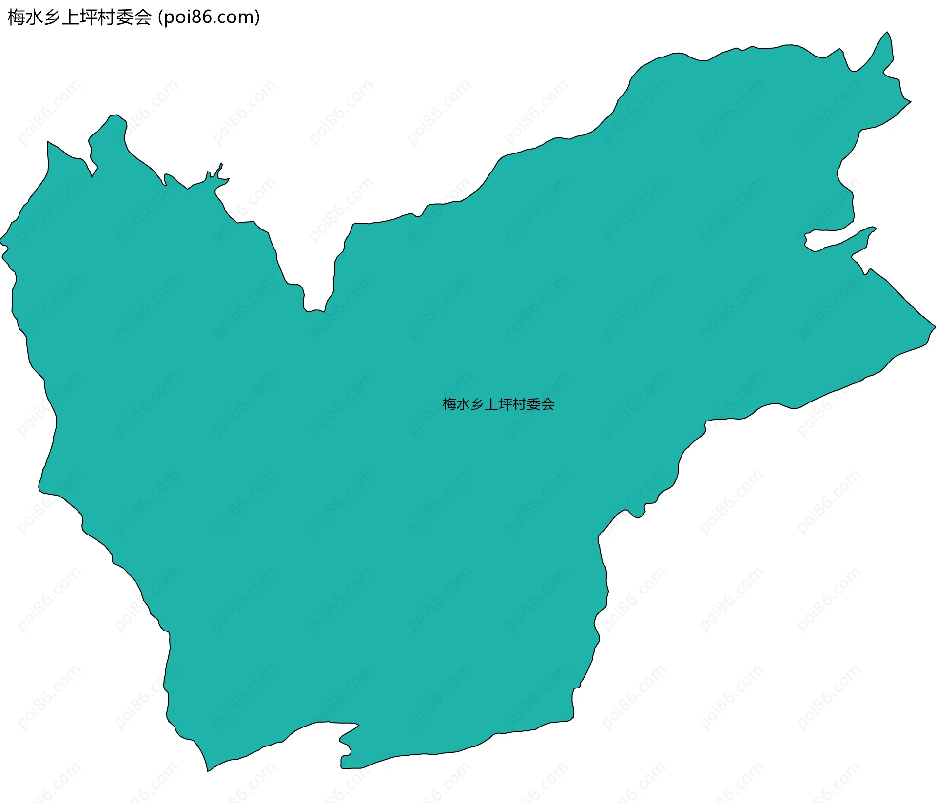 梅水乡上坪村委会边界地图