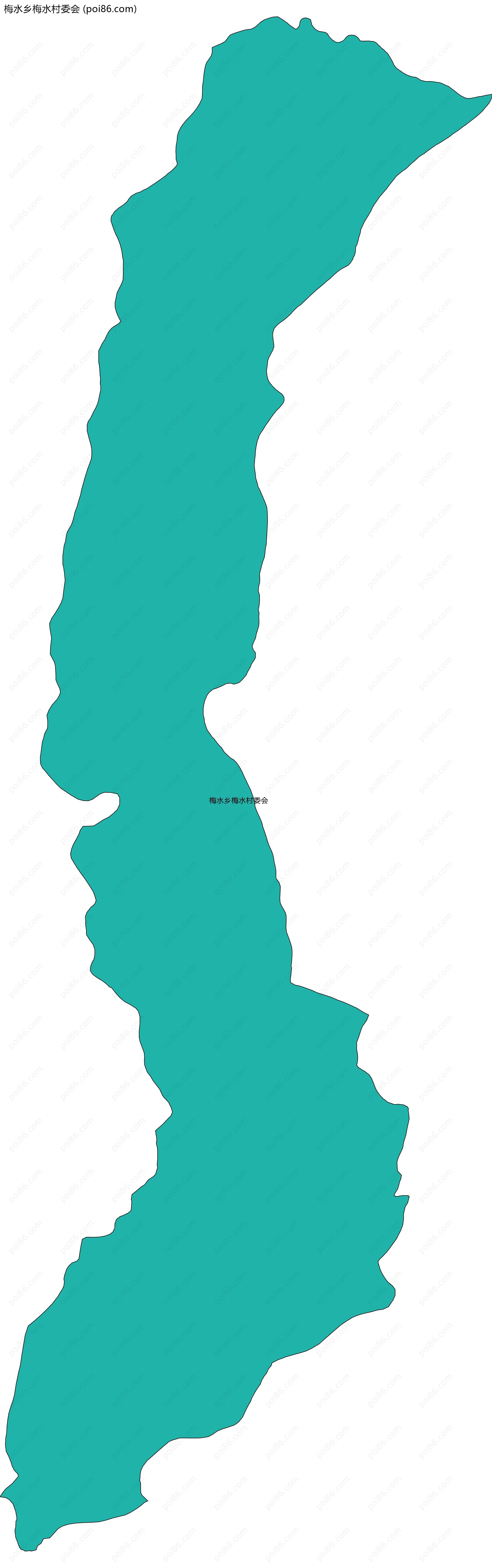 梅水乡梅水村委会边界地图