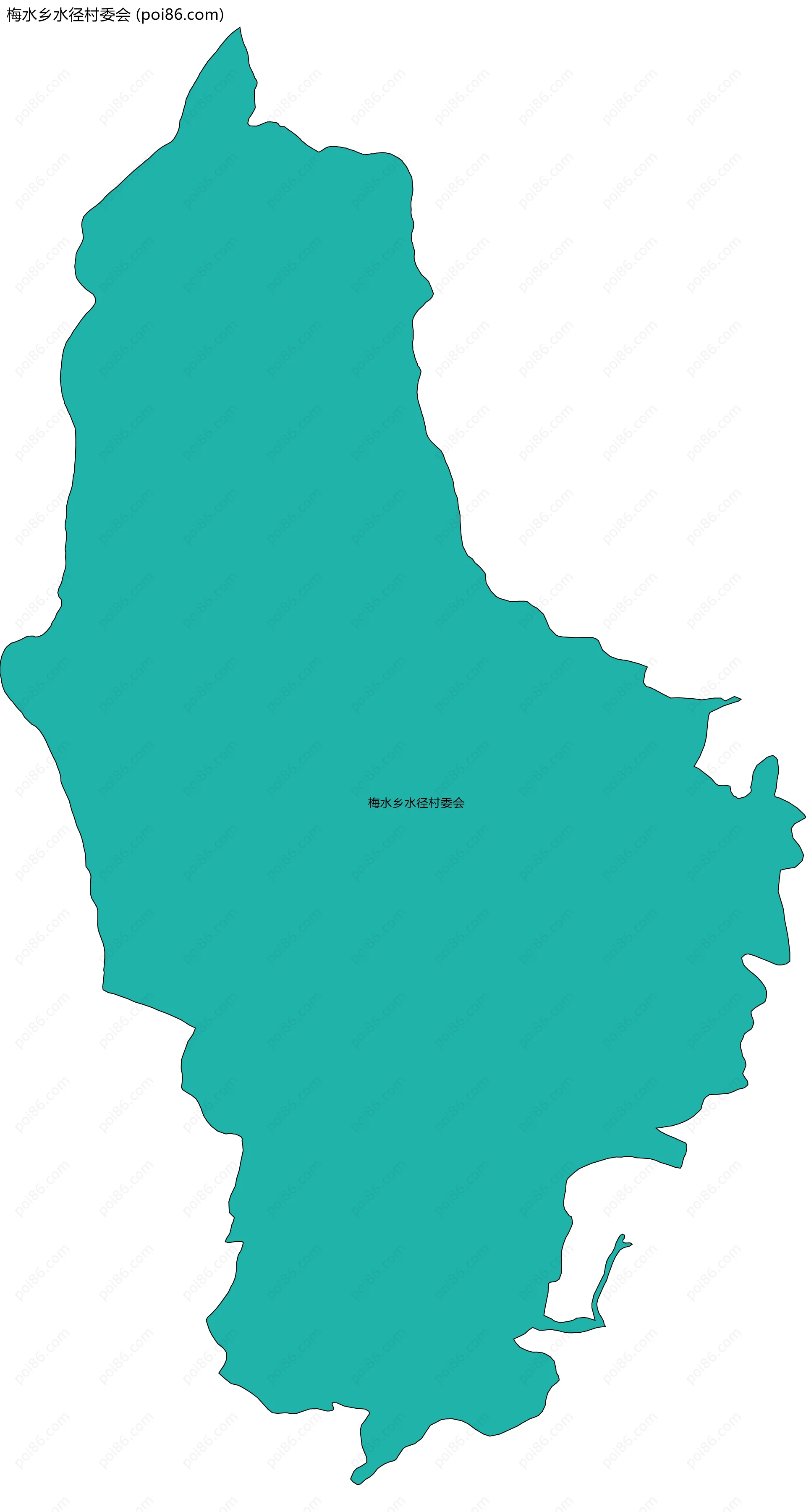 梅水乡水径村委会边界地图