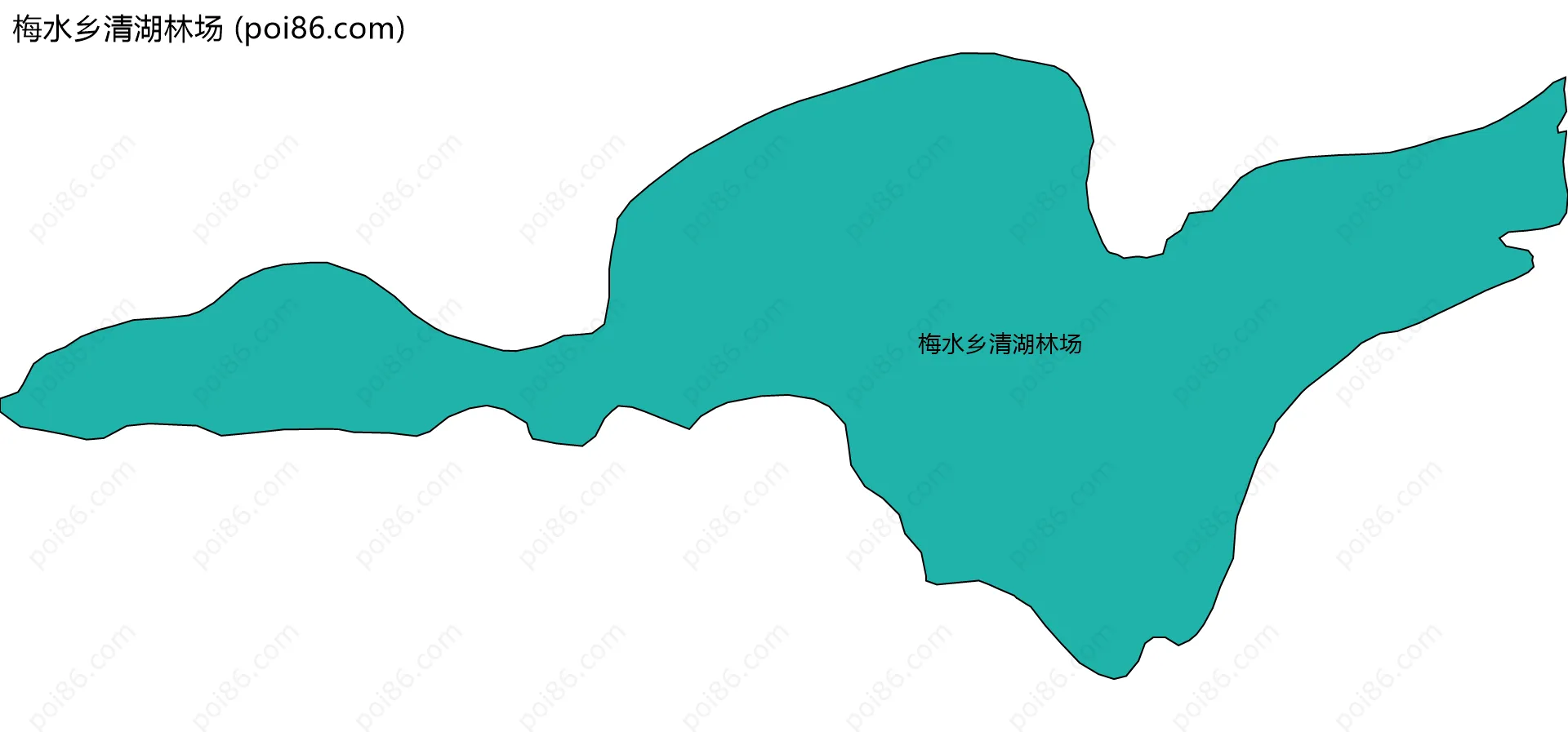 梅水乡清湖林场边界地图
