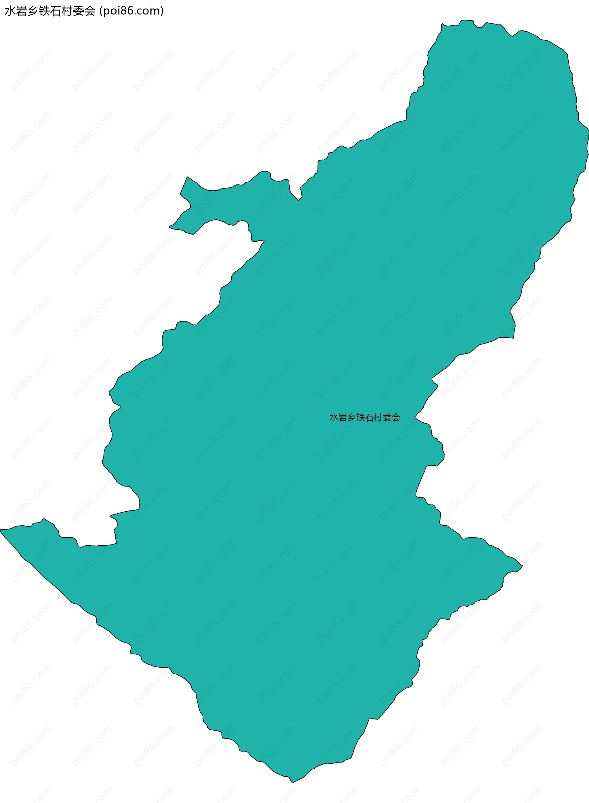 水岩乡铁石村委会边界地图