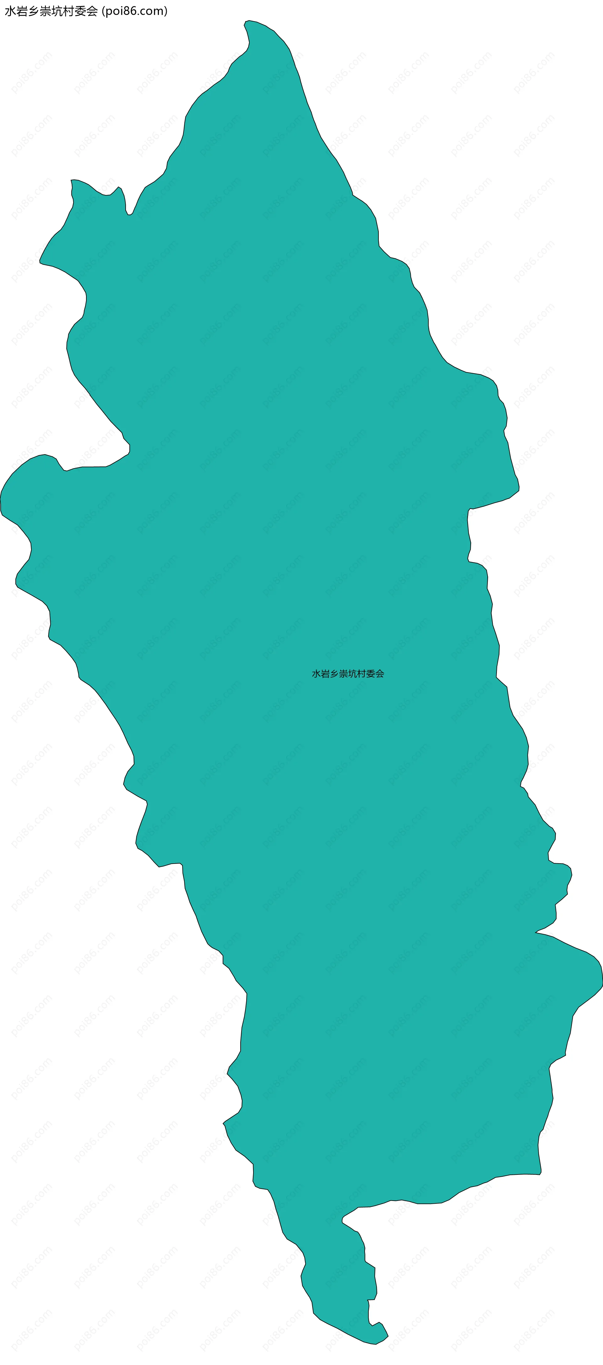 水岩乡崇坑村委会边界地图