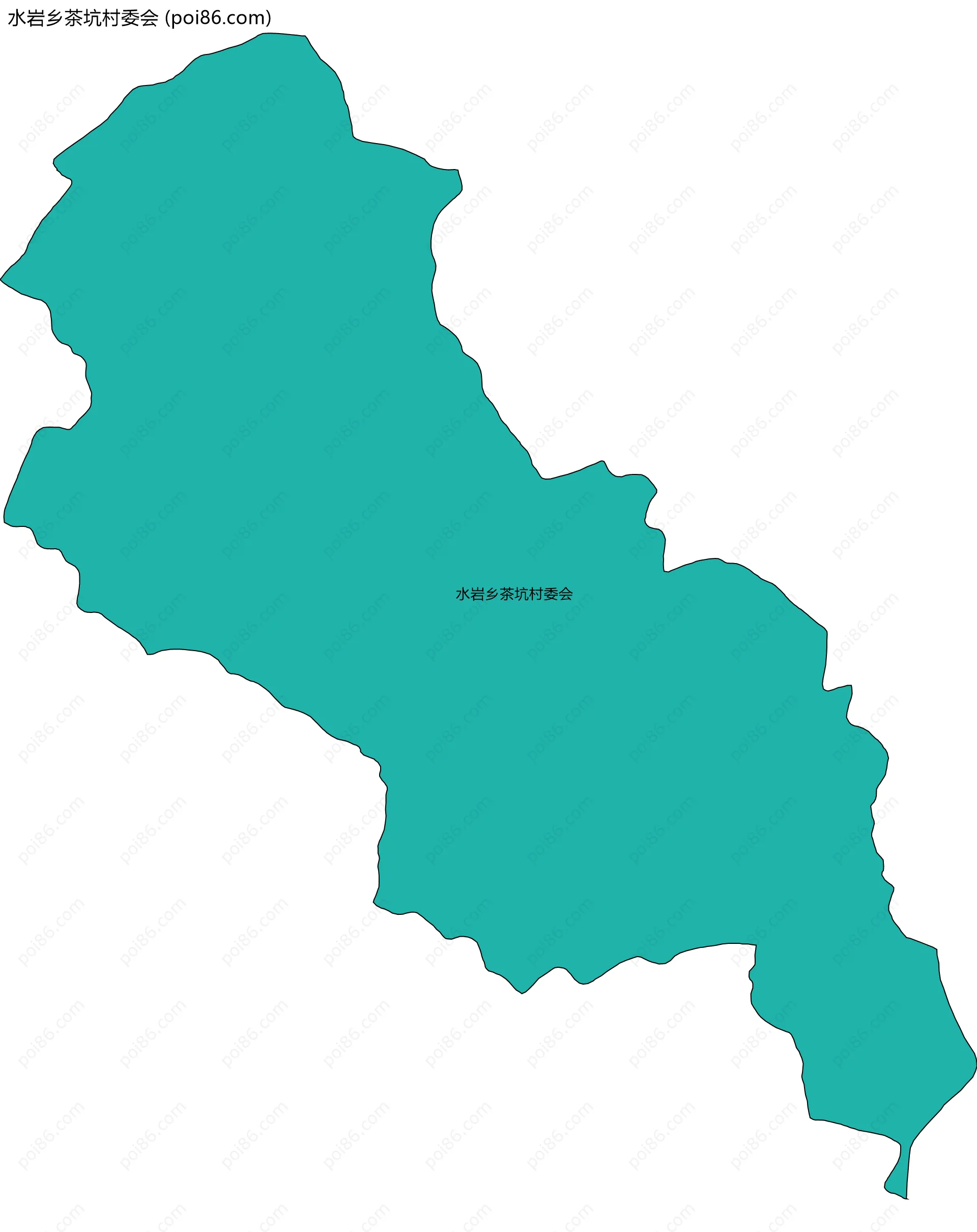 水岩乡茶坑村委会边界地图