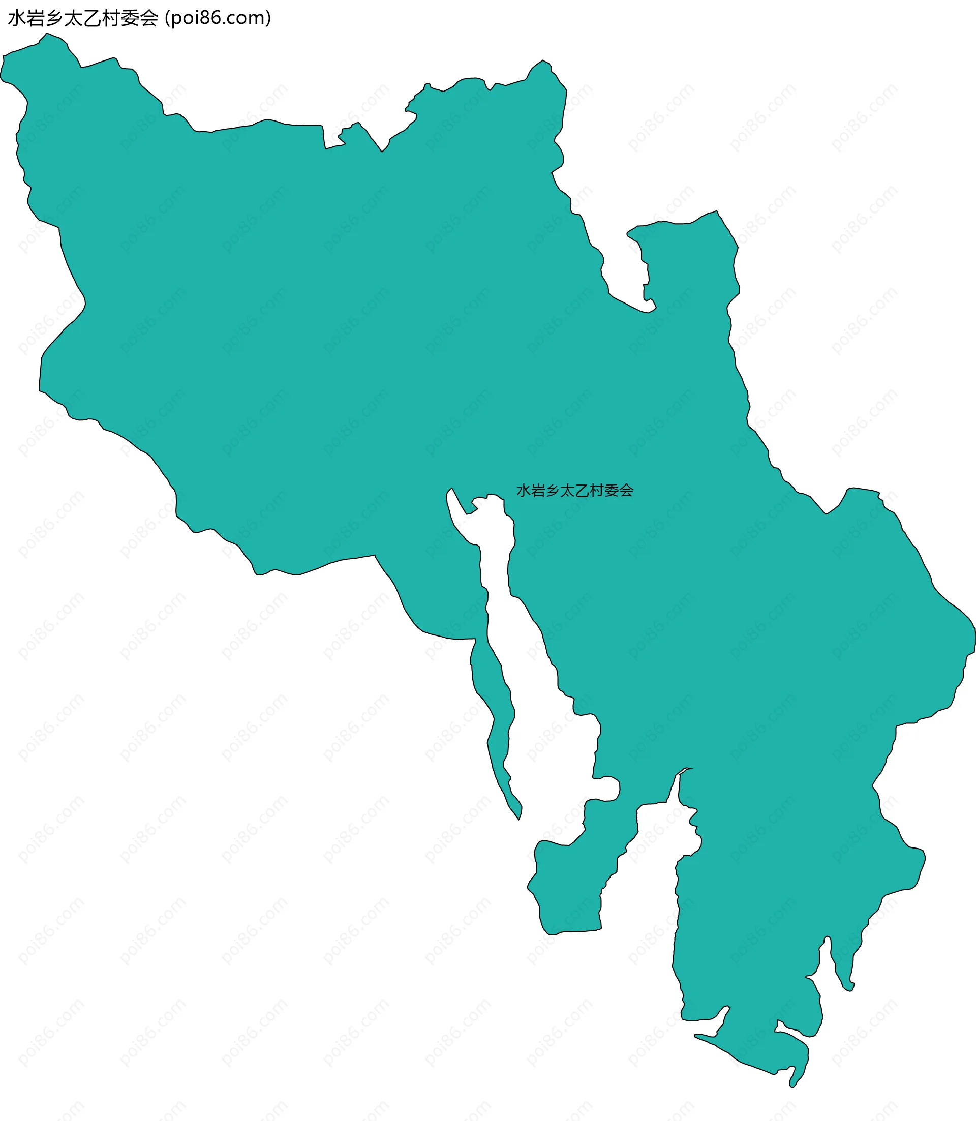 水岩乡太乙村委会边界地图