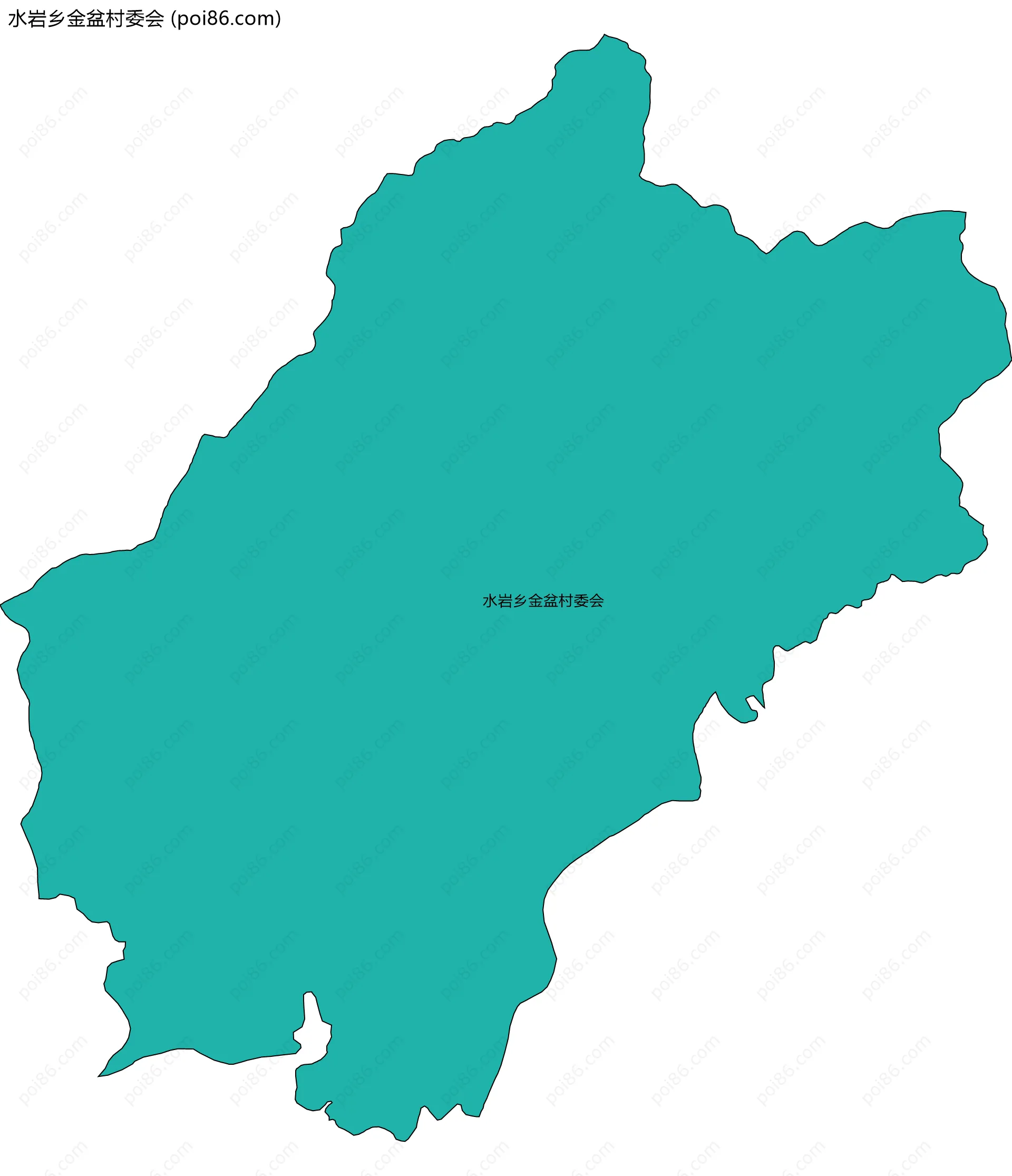 水岩乡金盆村委会边界地图