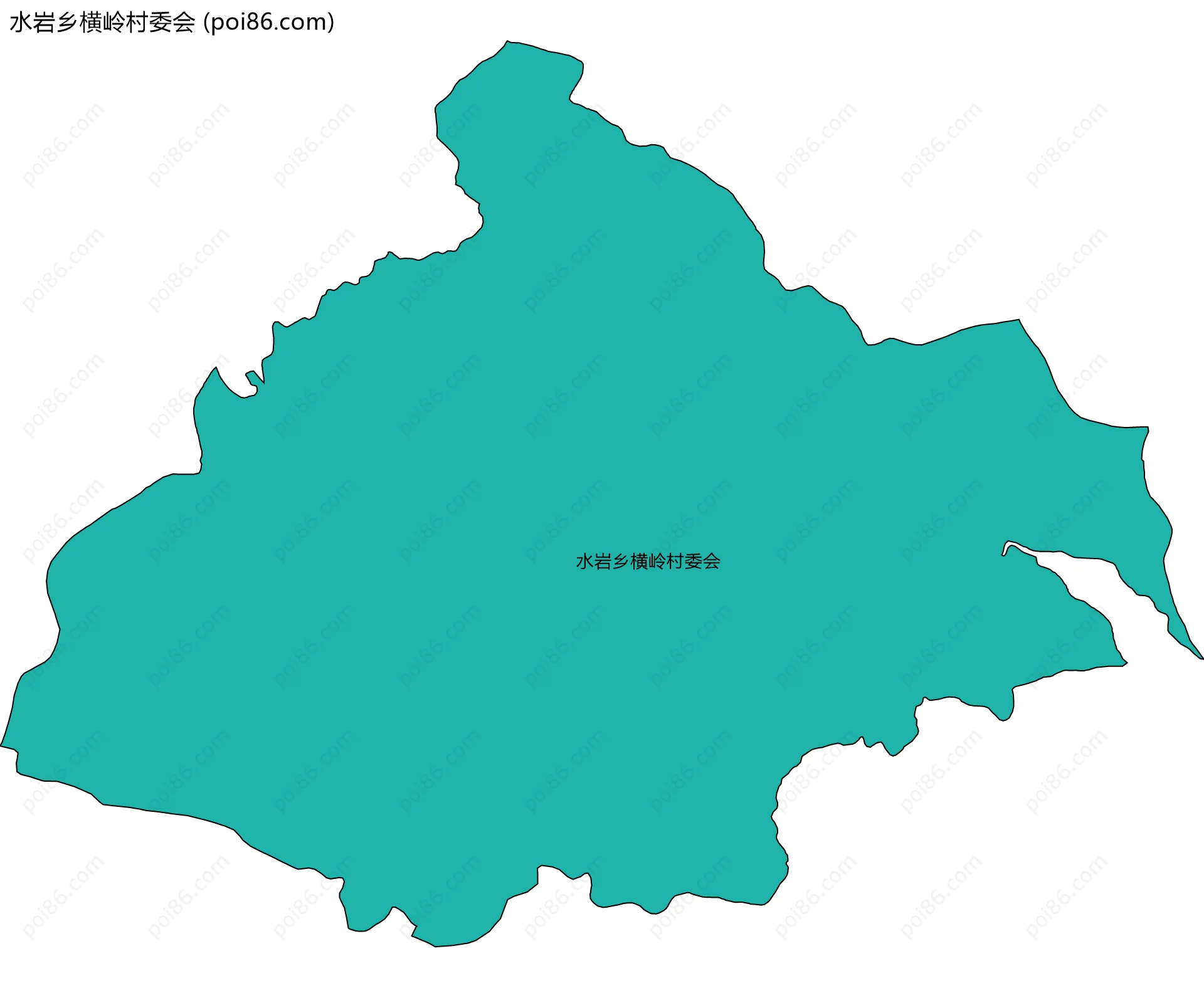 水岩乡横岭村委会边界地图