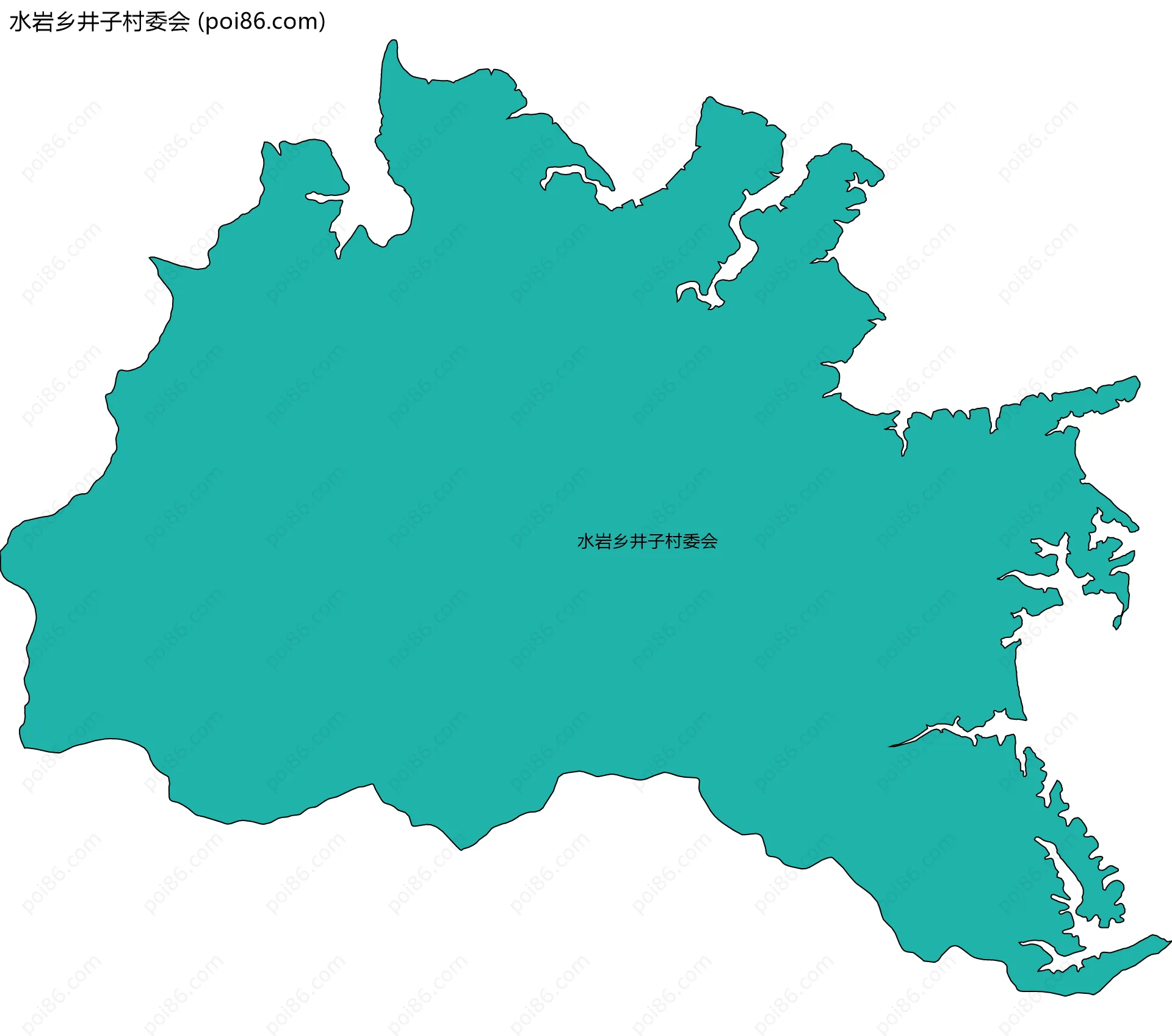 水岩乡井子村委会边界地图