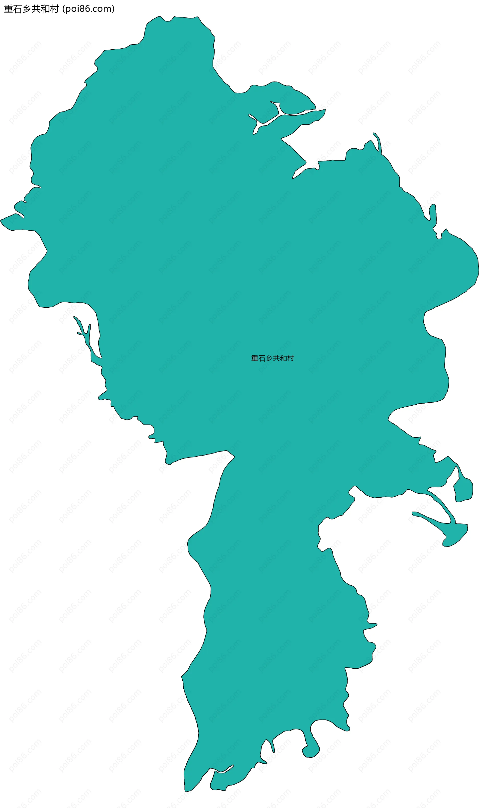 重石乡共和村边界地图