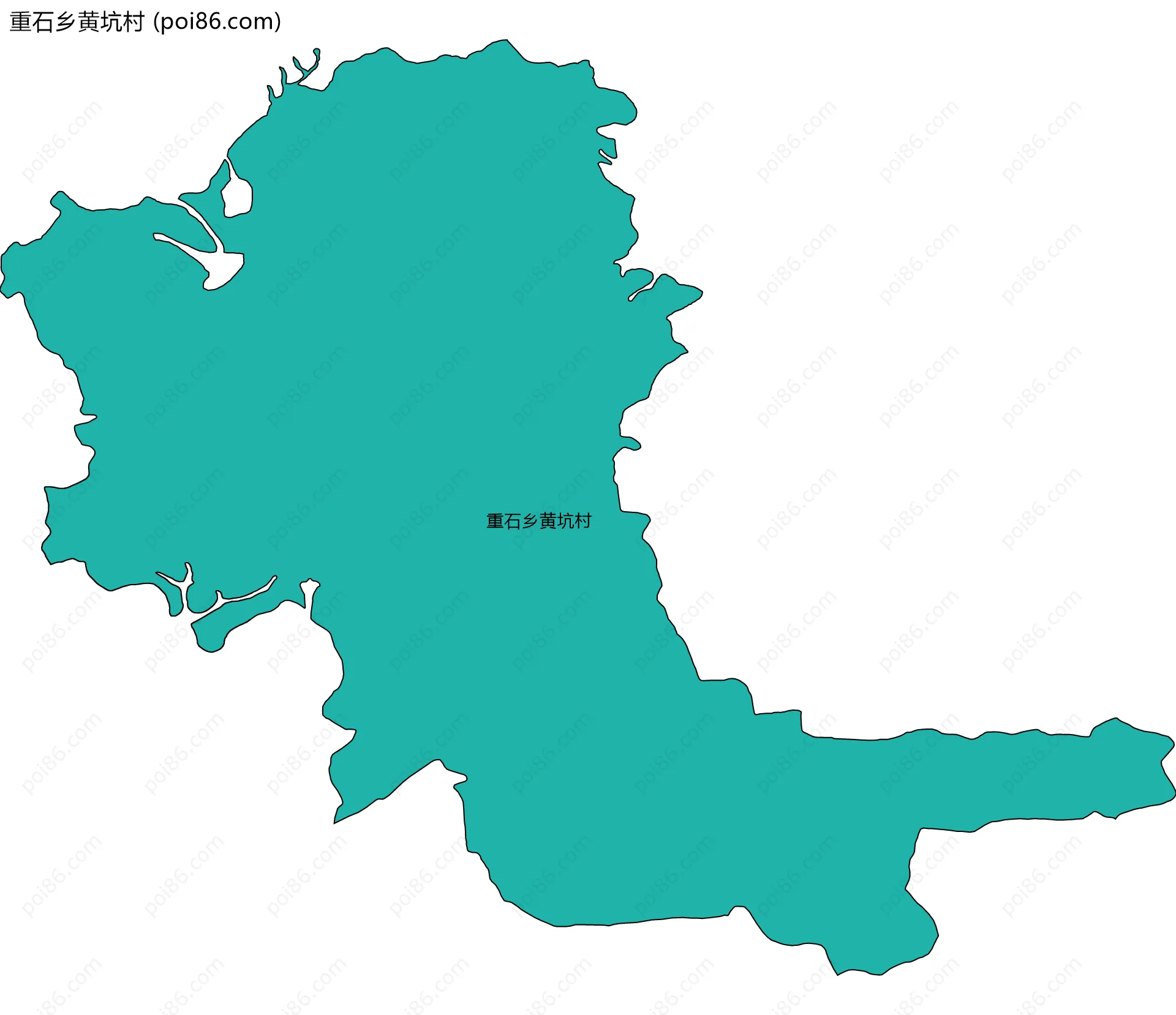 重石乡黄坑村边界地图