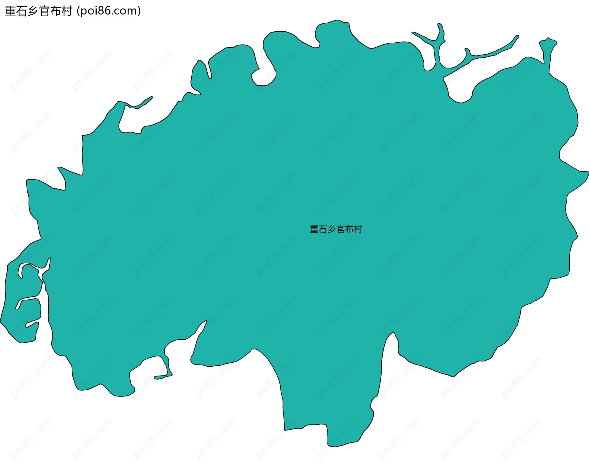 重石乡官布村边界地图