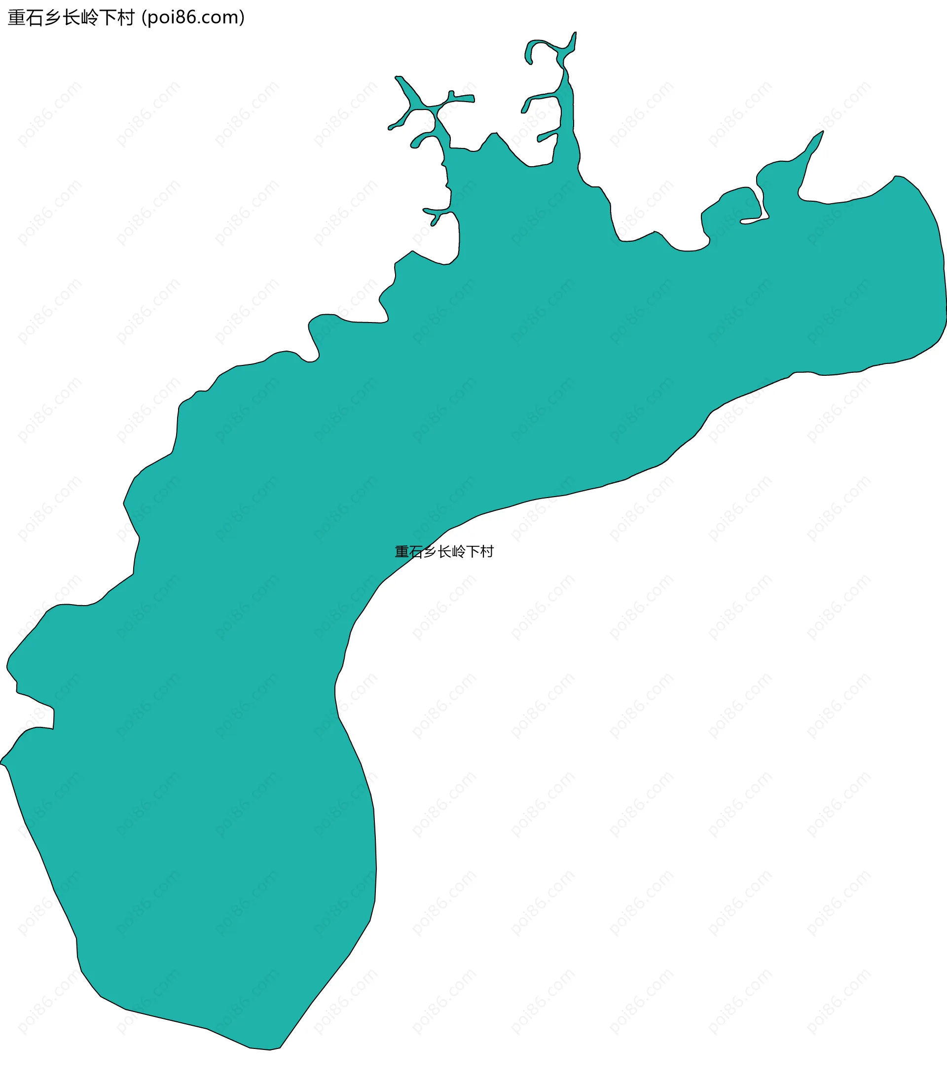 重石乡长岭下村边界地图