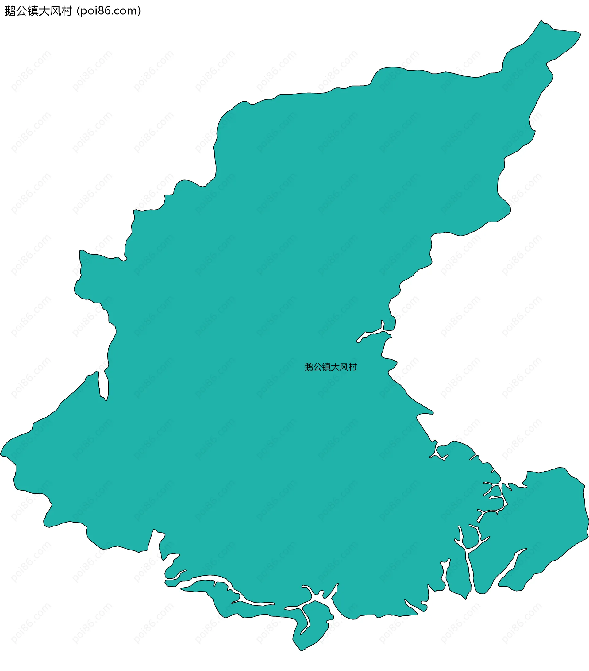 鹅公镇大风村边界地图