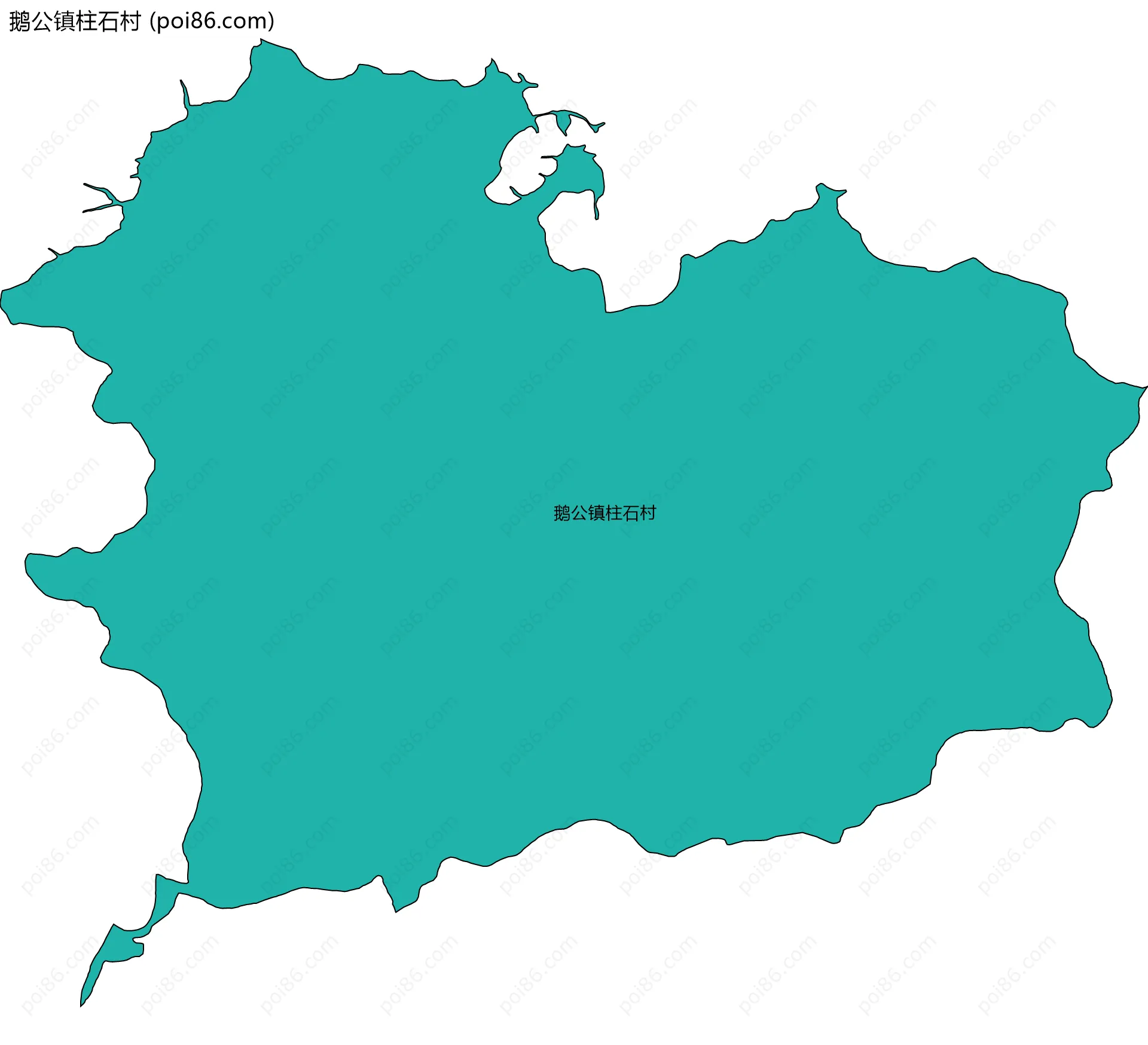 鹅公镇柱石村边界地图