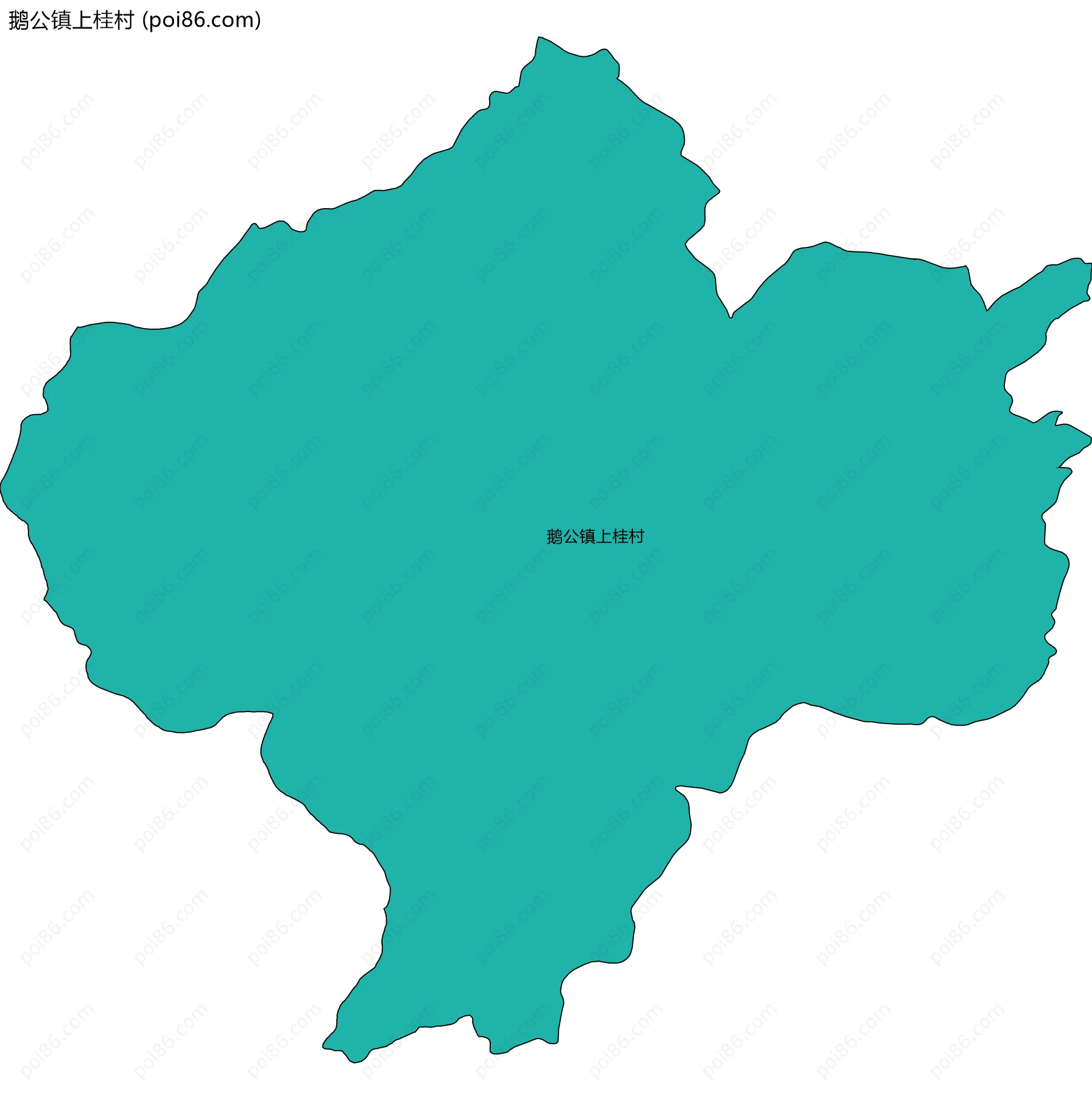 鹅公镇上桂村边界地图