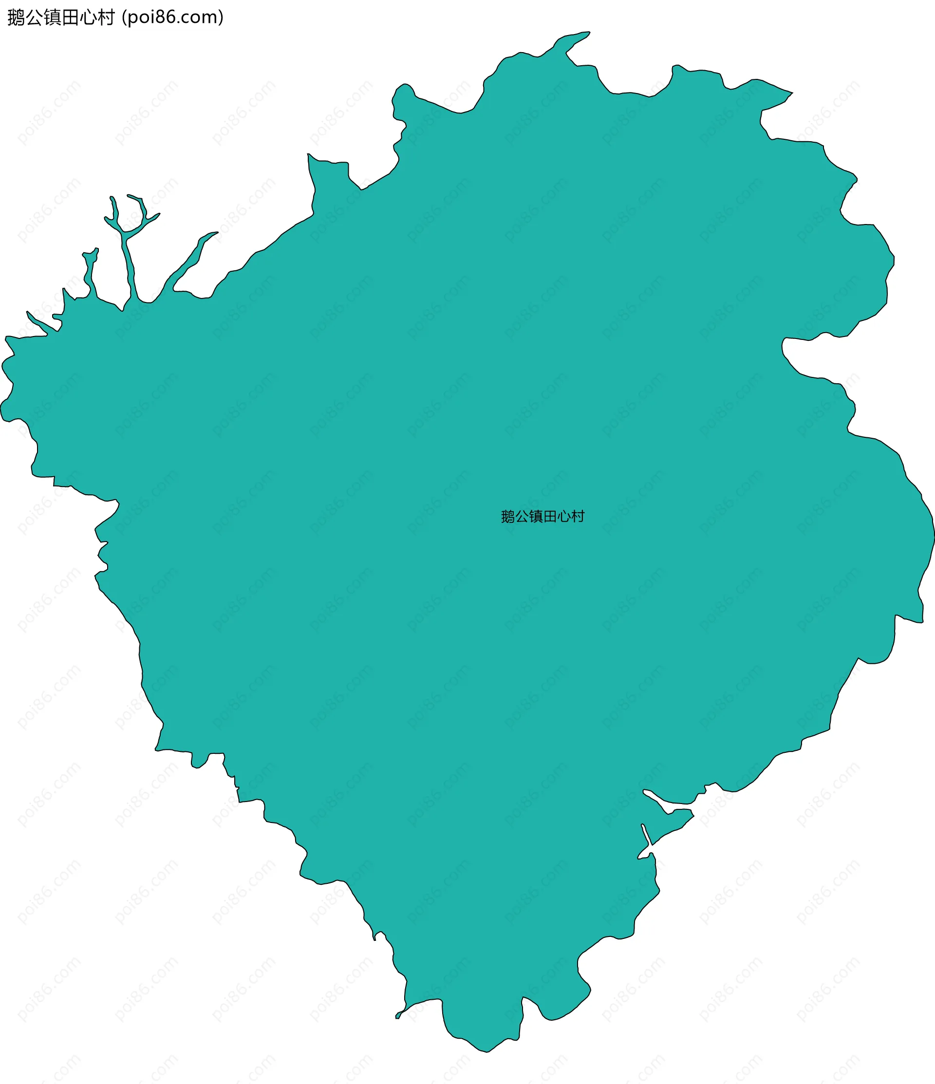 鹅公镇田心村边界地图