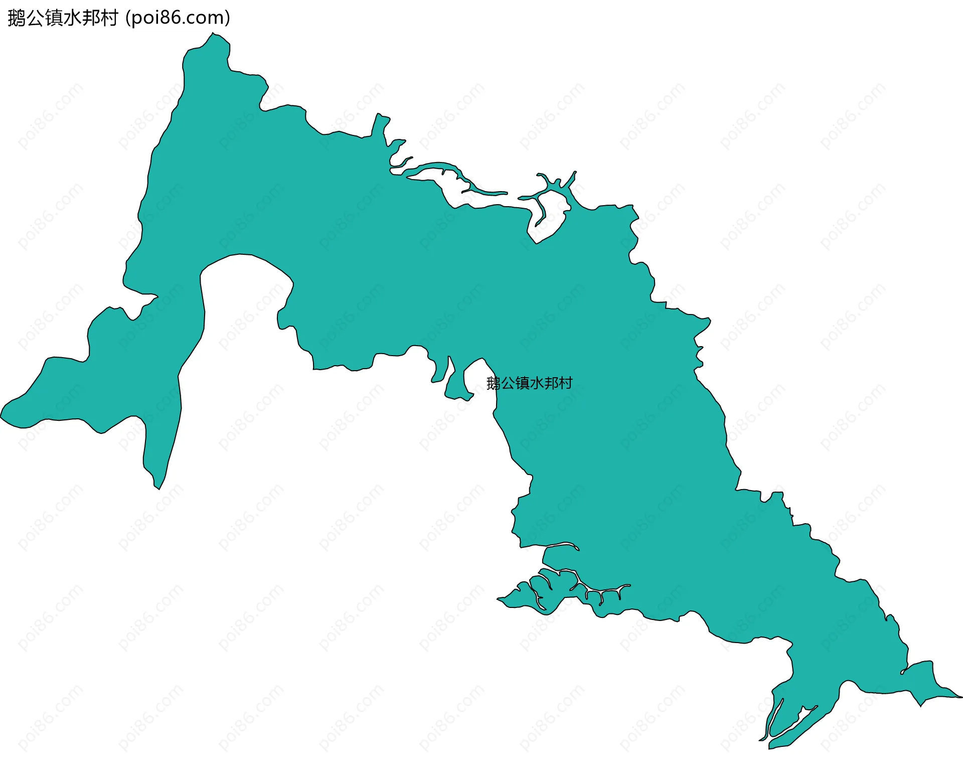 鹅公镇水邦村边界地图