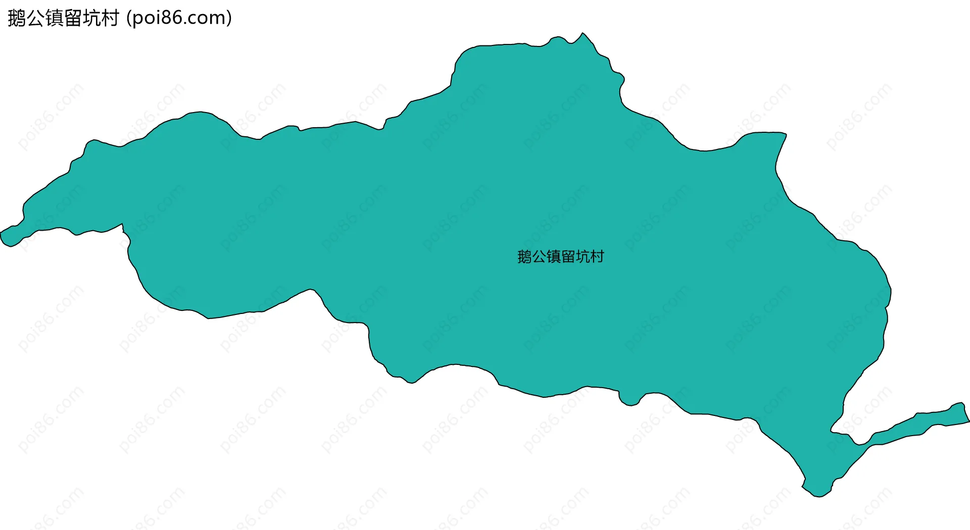 鹅公镇留坑村边界地图