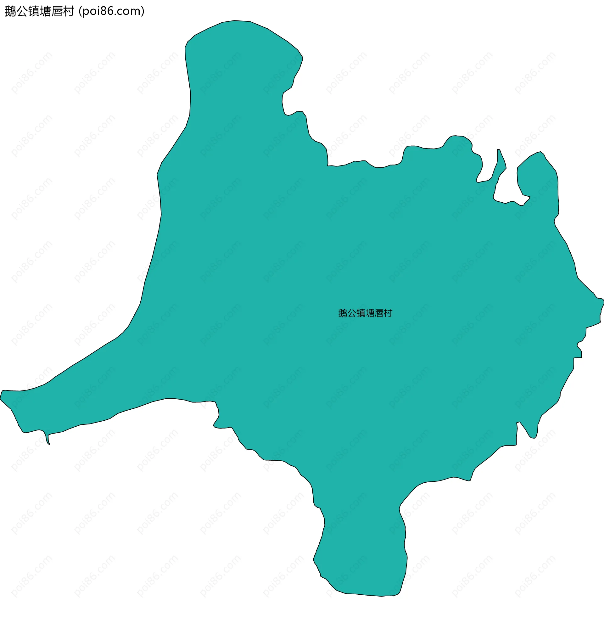 鹅公镇塘唇村边界地图