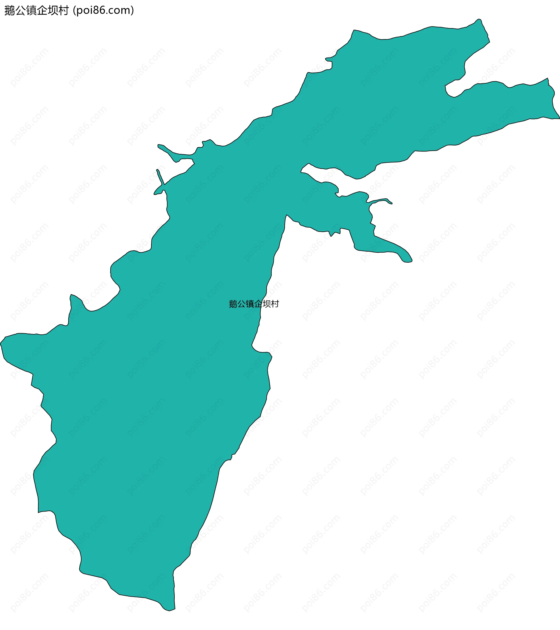 鹅公镇企坝村边界地图