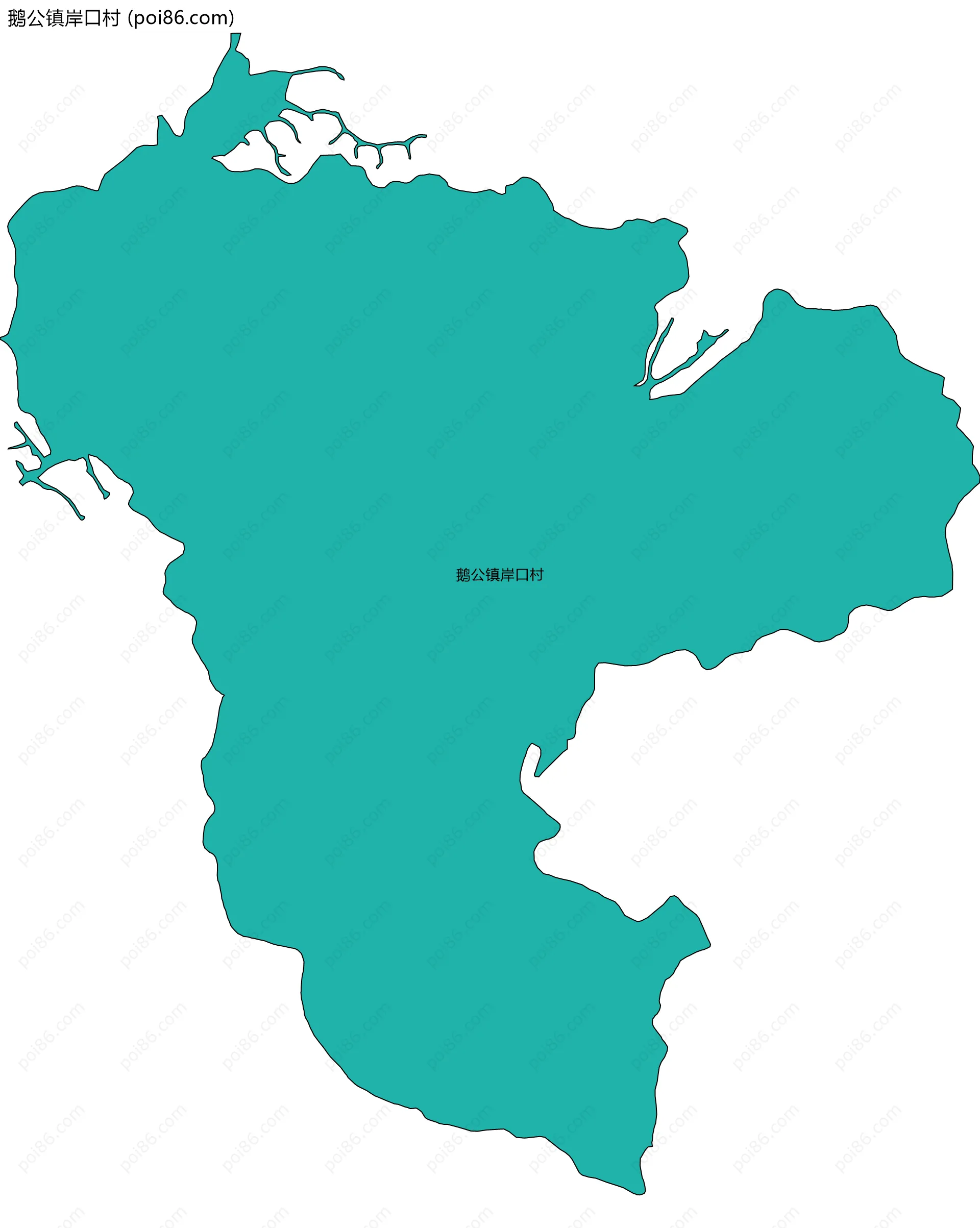 鹅公镇岸口村边界地图