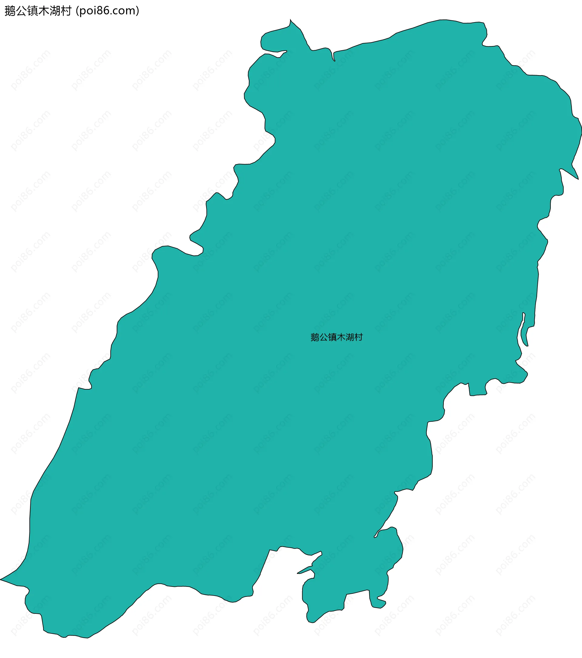 鹅公镇木湖村边界地图